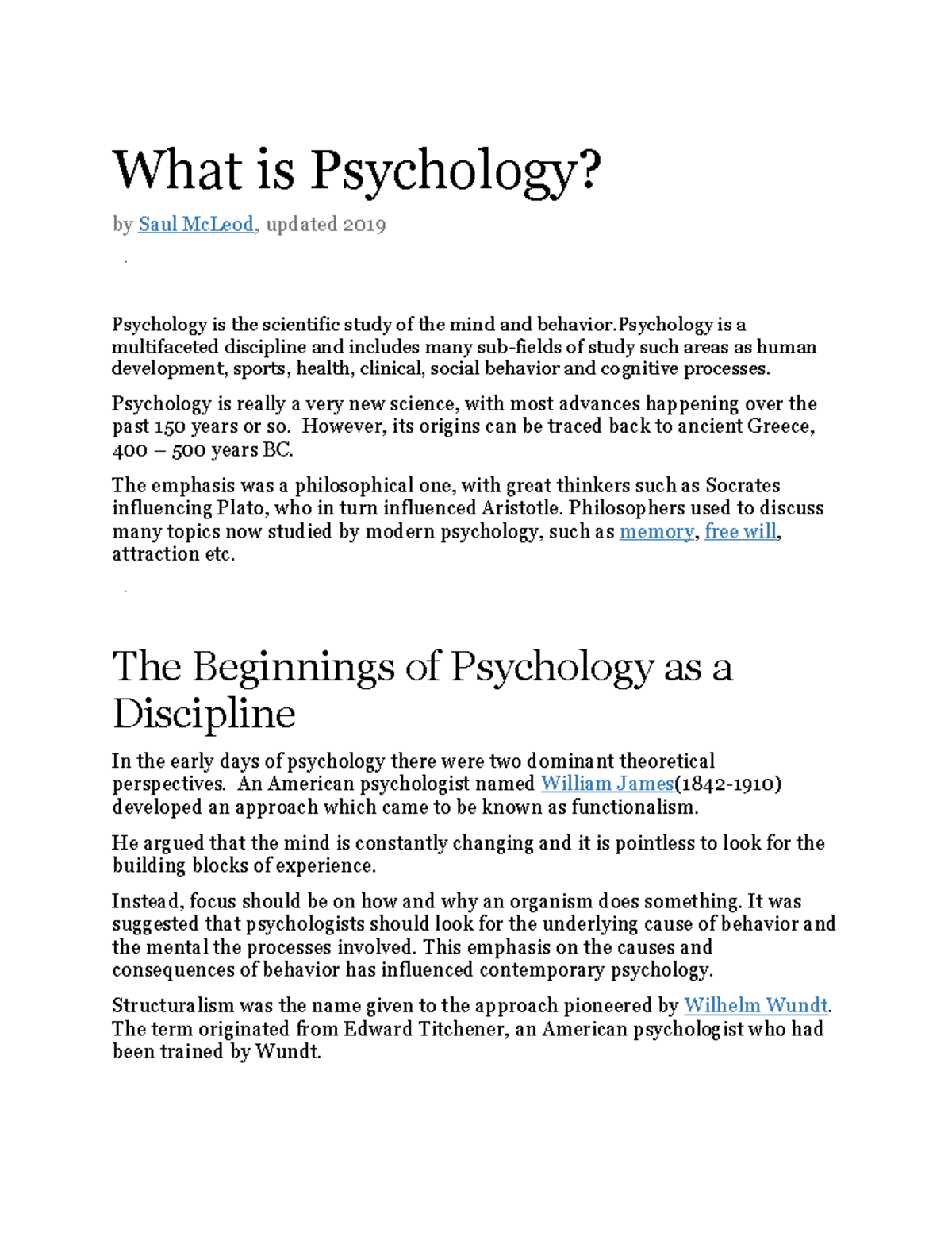 What is Psychology - What is Psychology? by Saul McLeod, updated 2019 ...