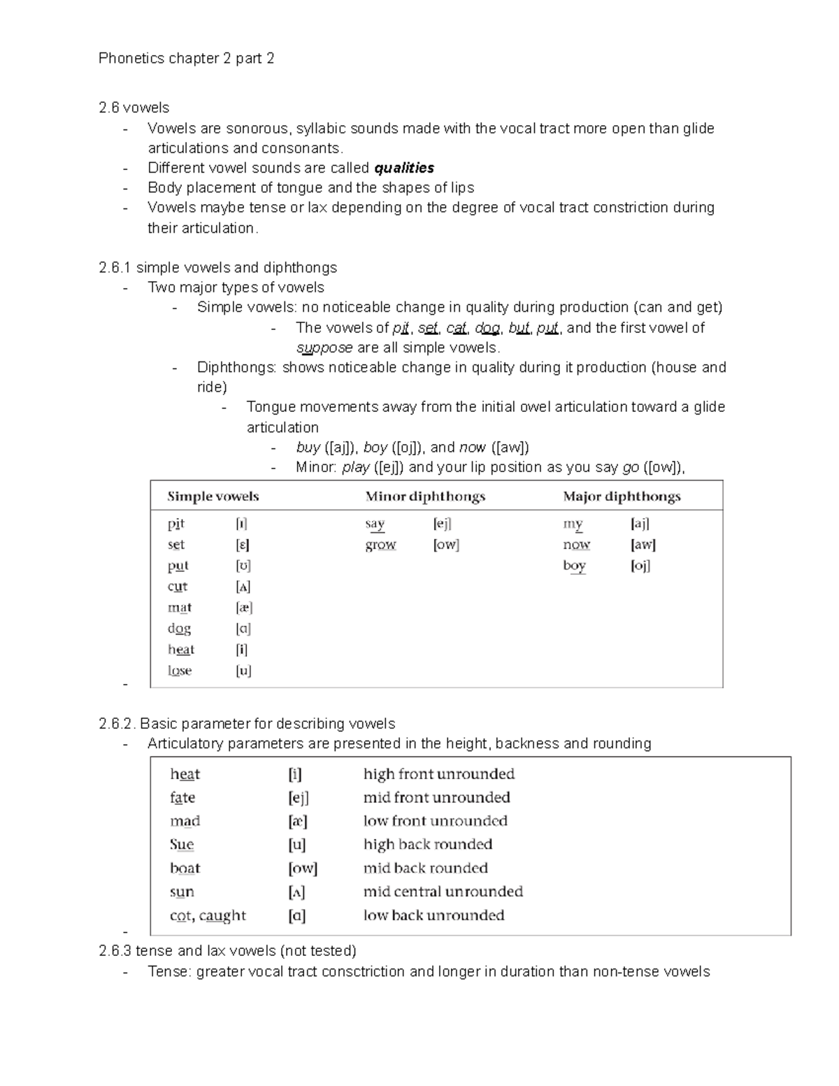 Ling phonetics prt2 - both textbook, lecture material and practice ...