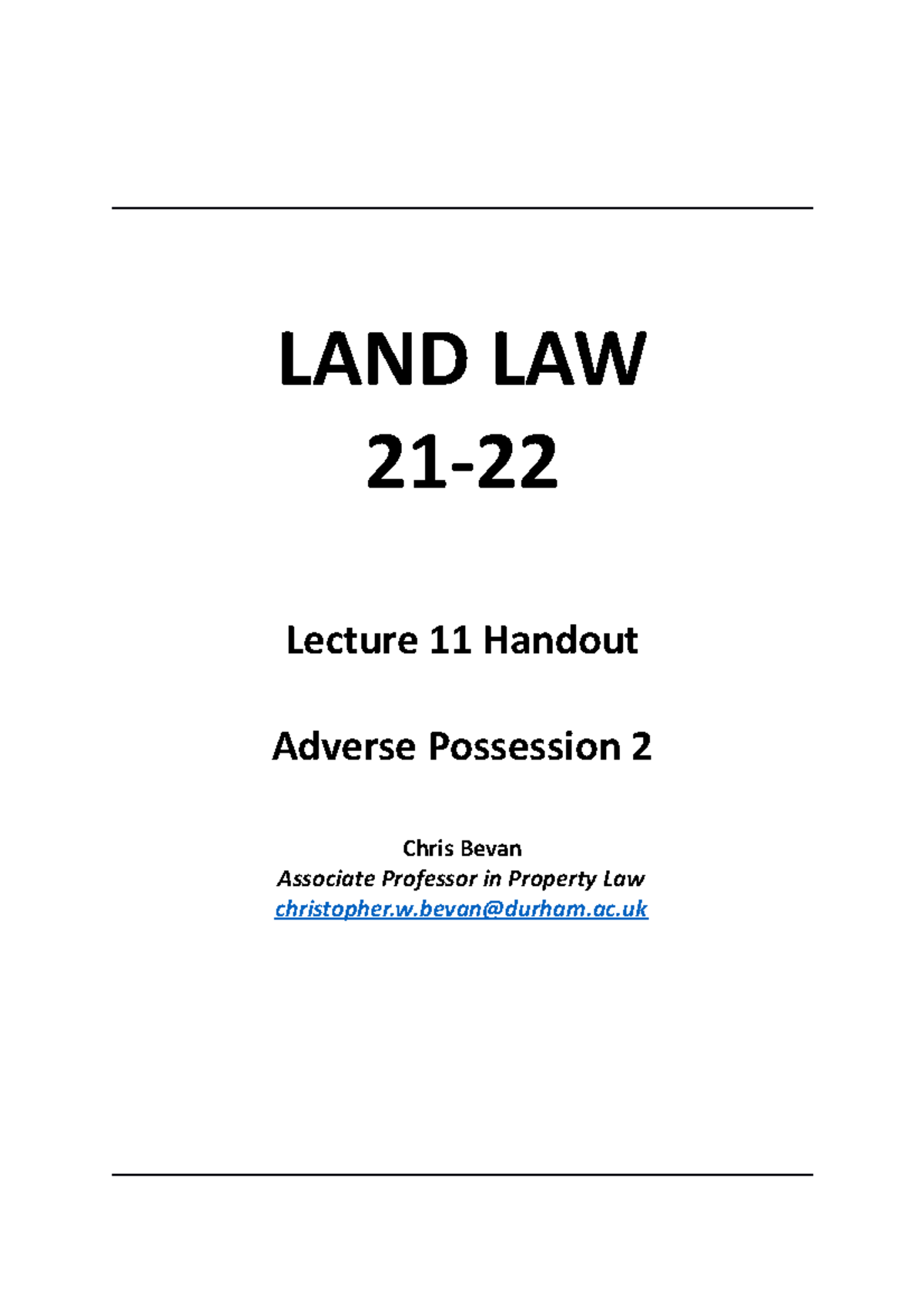 land-lecture-11-adverse-possesion-2-land-law-2022-land-law-21