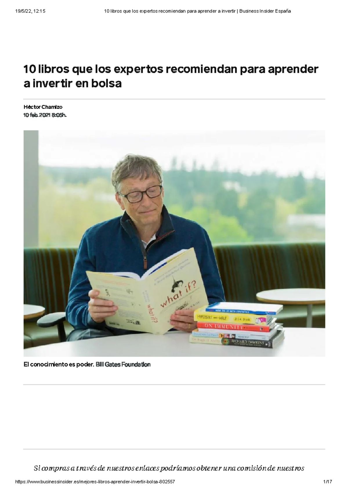 10 libros que los expertos recomiendan para aprender a invertir ...