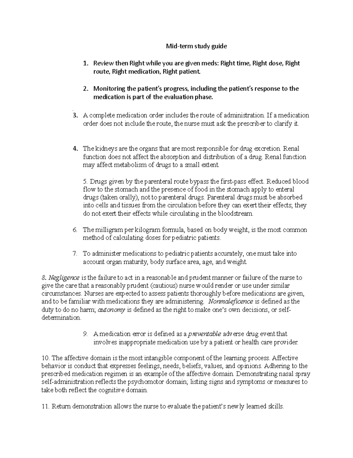 Study Guide - Mid-term study guide Review then Right while you are ...