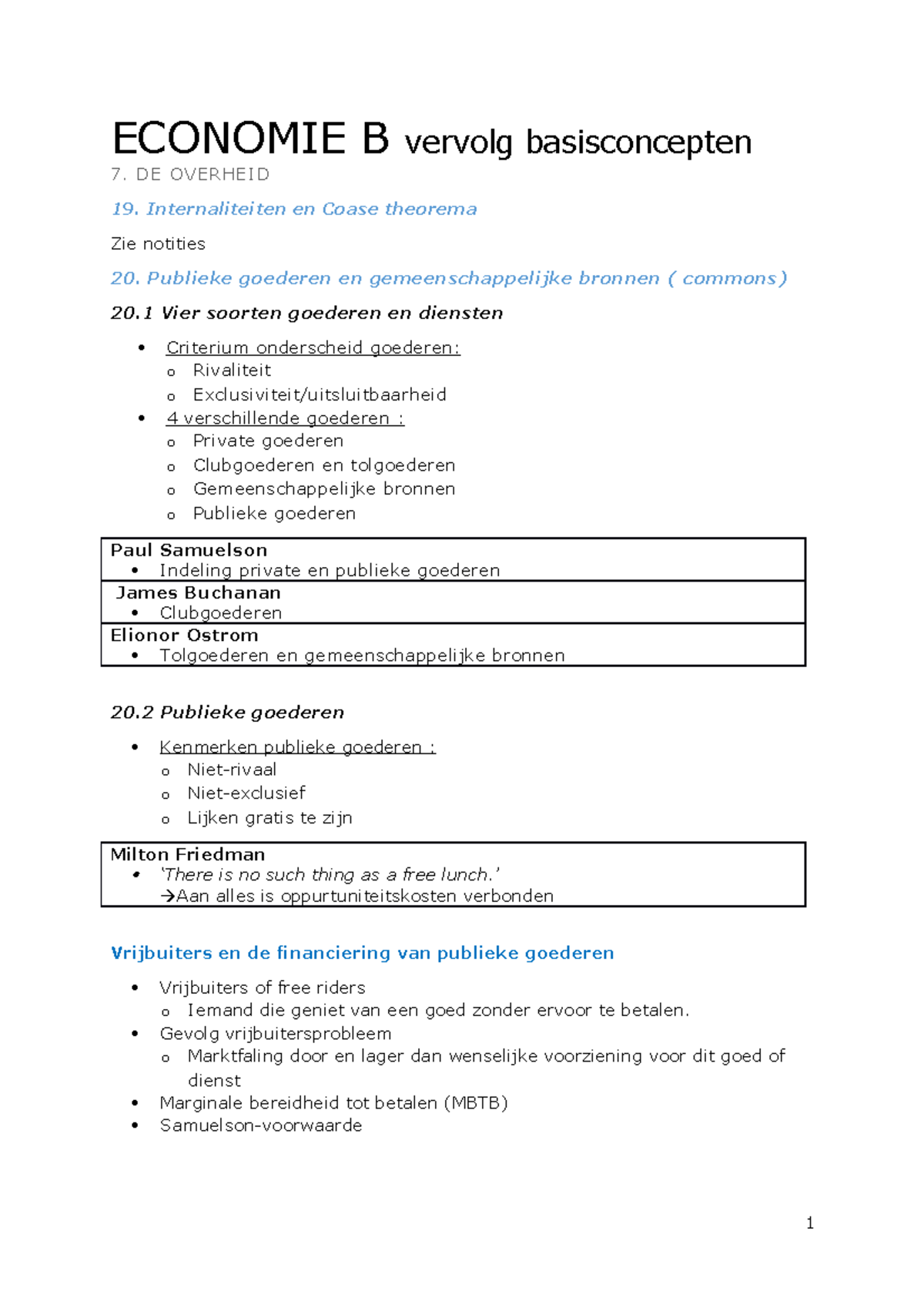 ECO B - Deel 1 - Wegwijs In Economie - ECONOMIE B Vervolg ...