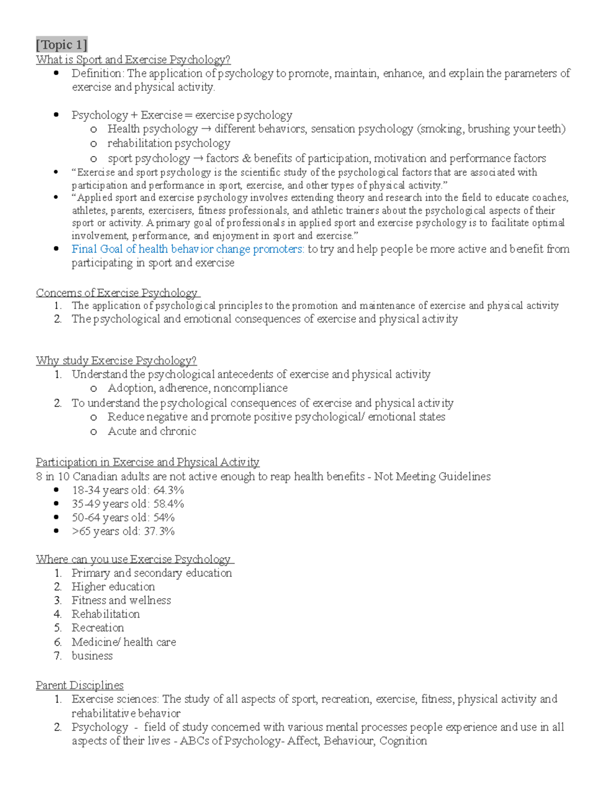 midterm-1-summary-topic-1-what-is-sport-and-exercise-psychology