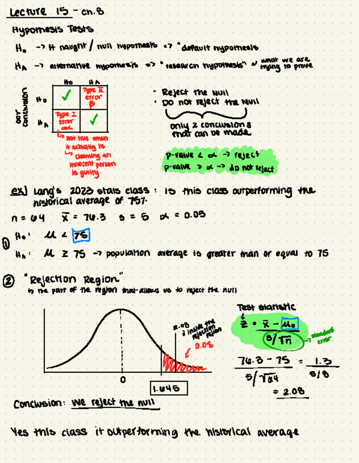 Stats 13 - chapters 8-11 - Lecture 15-ch. Hypothesis tests Ho-Itnaught ...