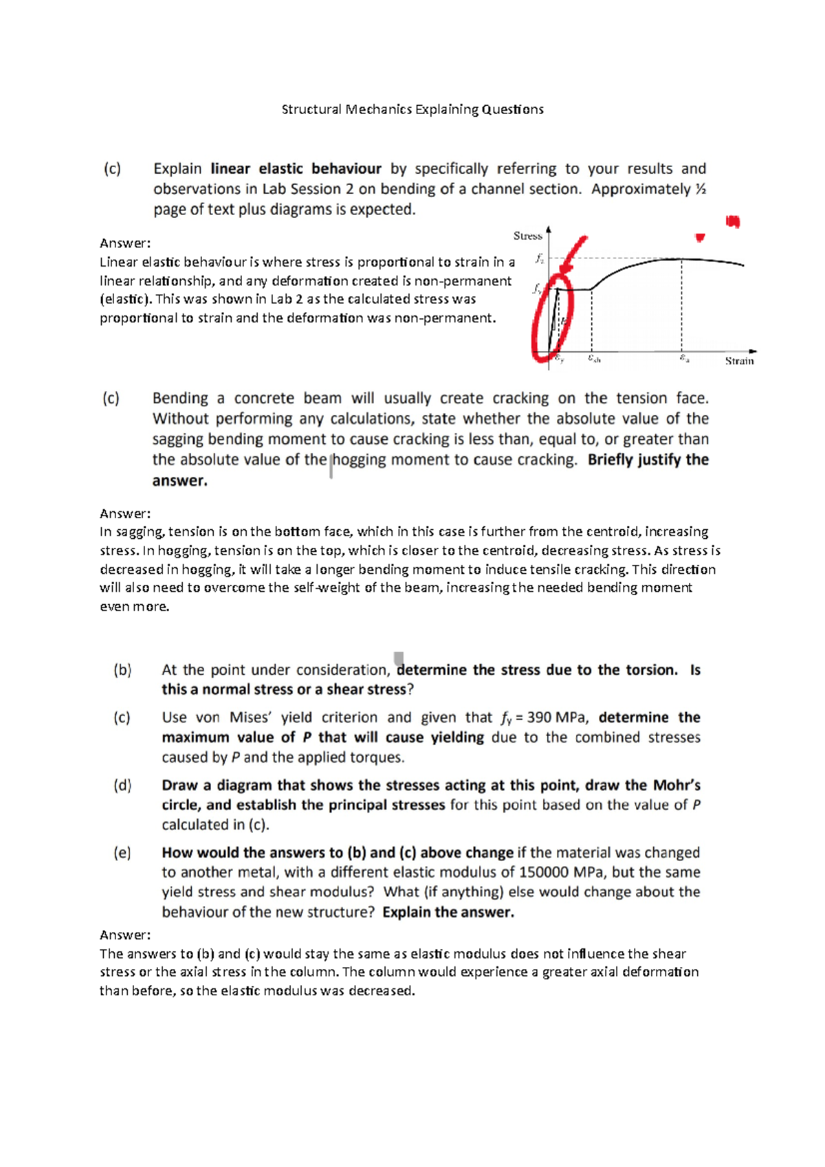 Structural Mechanics Explaining Q’s - Structural Mechanics Explaining ...