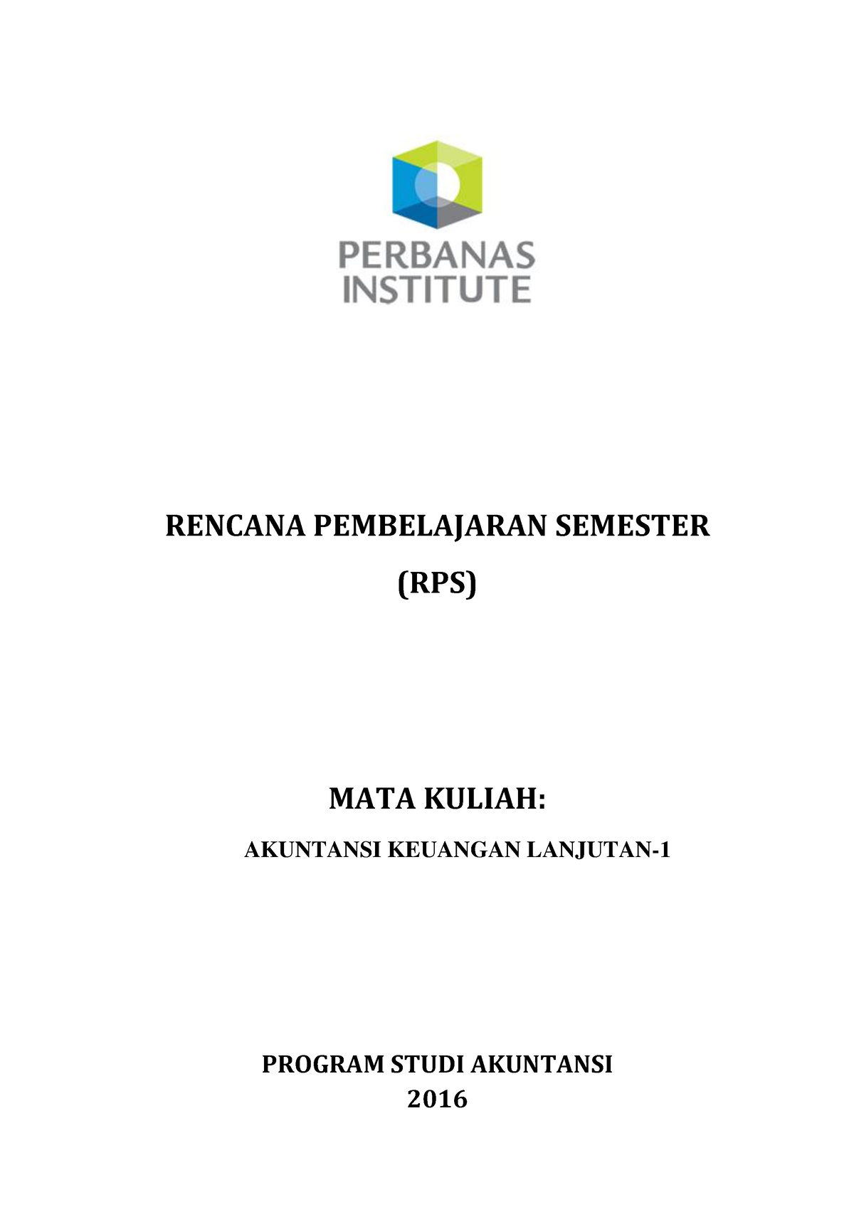 RPS Akuntansi Keuangan Lanjutan-1-Perbanas-Update - RENCANA ...