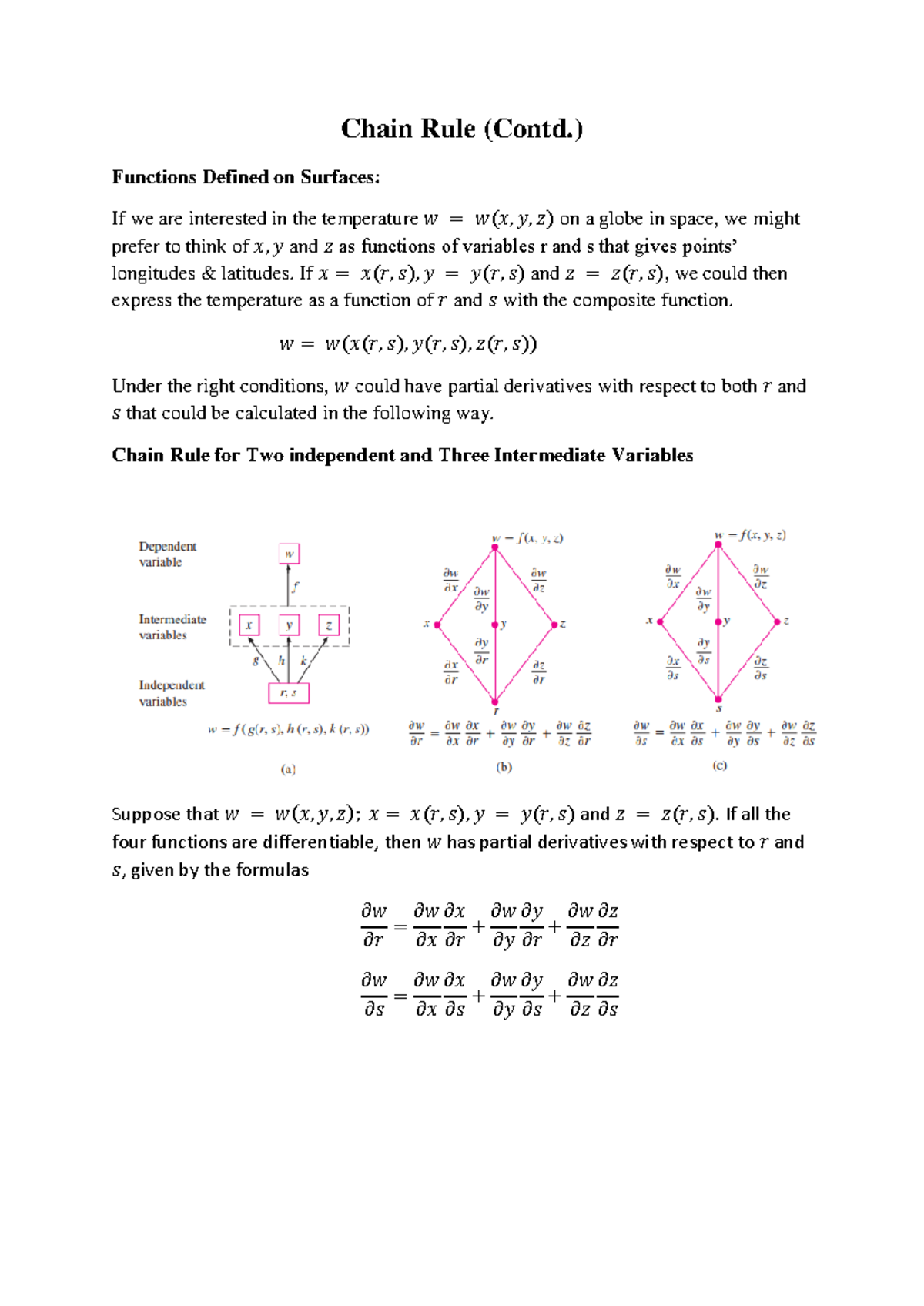 Lec 23 Chain Rule Contd - knjkbjhv - Chain Rule (Contd.) Functions ...