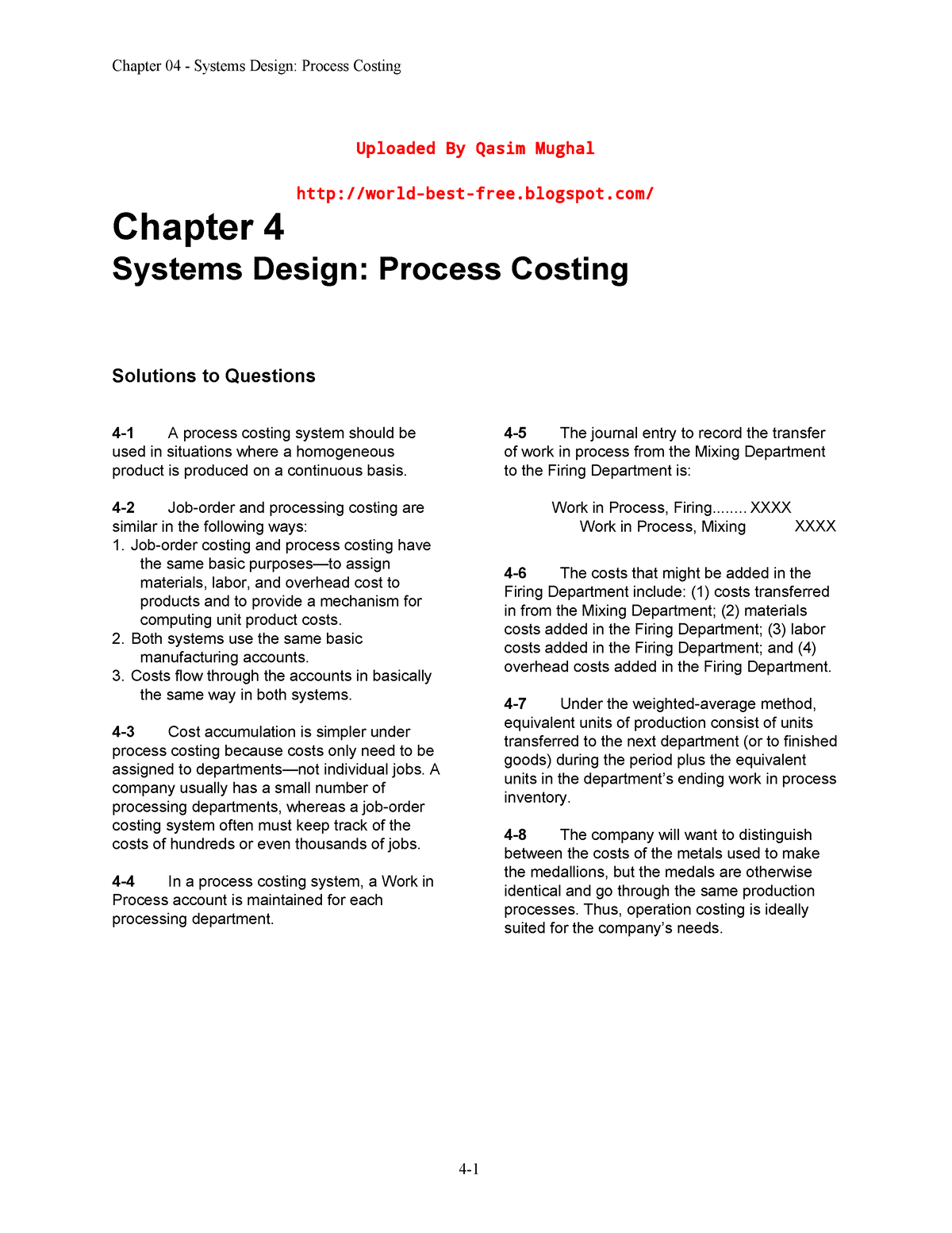 CMA   Chapter 4   Cost And Managerial Accounting   Chapter 04   Systems