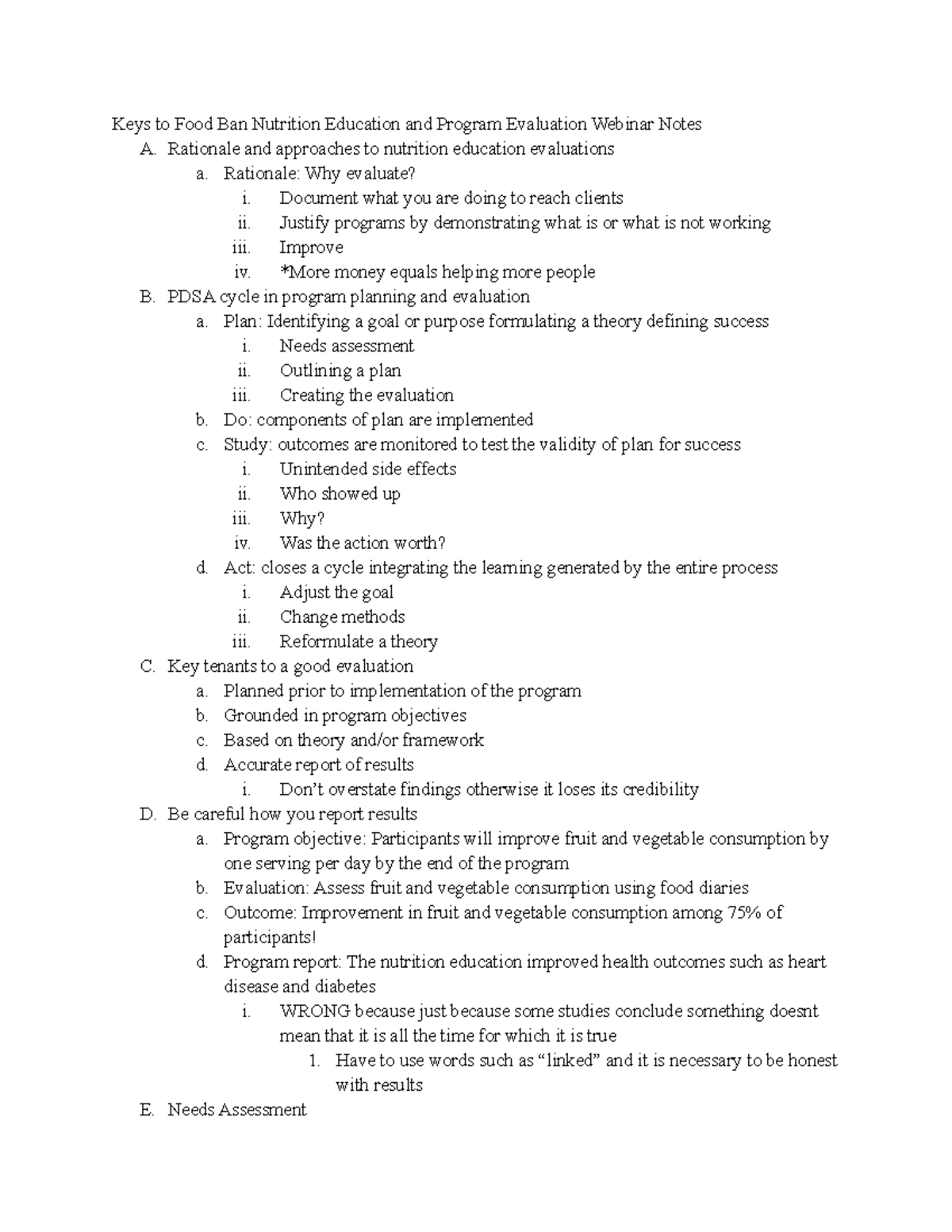 2 16 21 FSN 322 Assignment - Keys to Food Ban Nutrition Education and ...