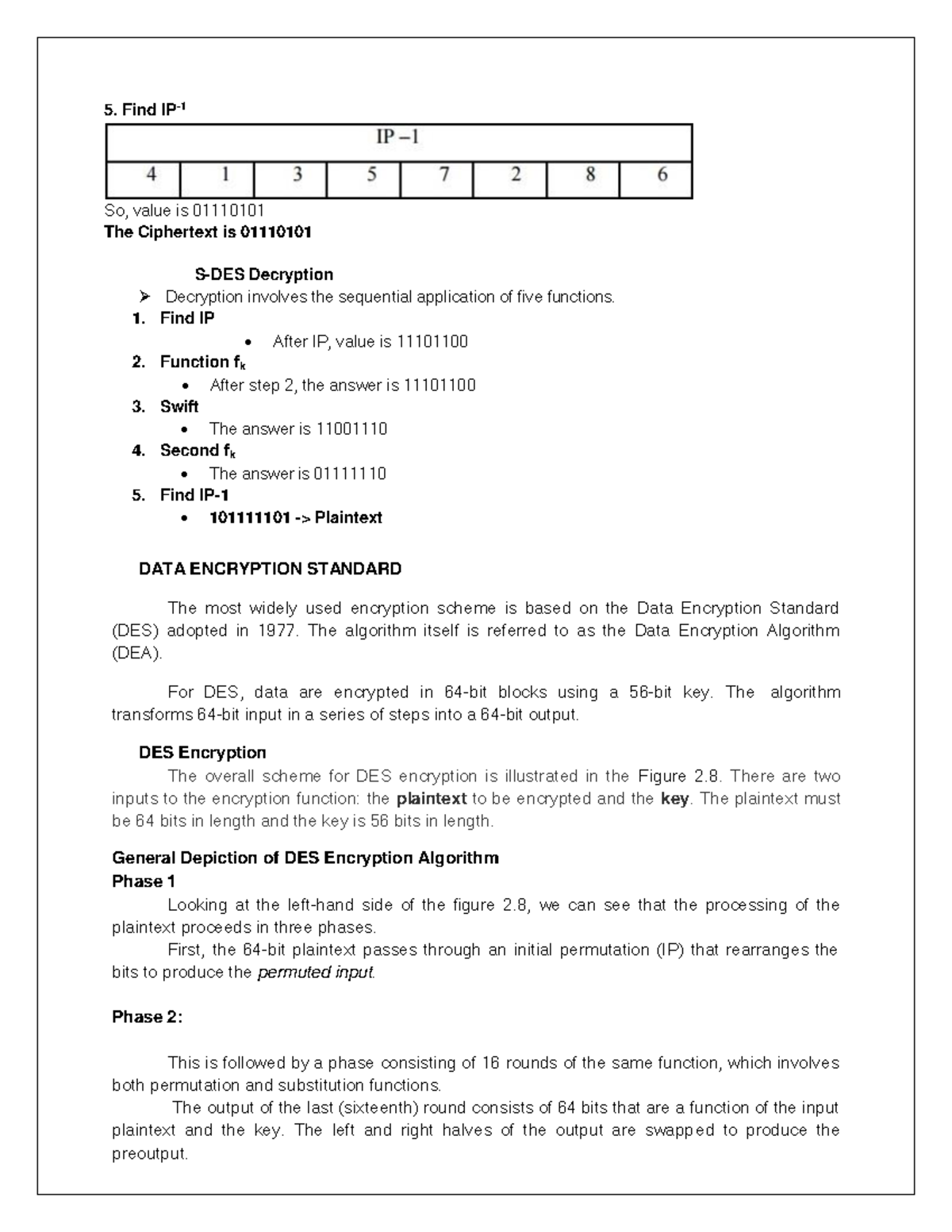 DES and AES - CCS370 UI and UX Design - Find IP- 1 So, value is ...