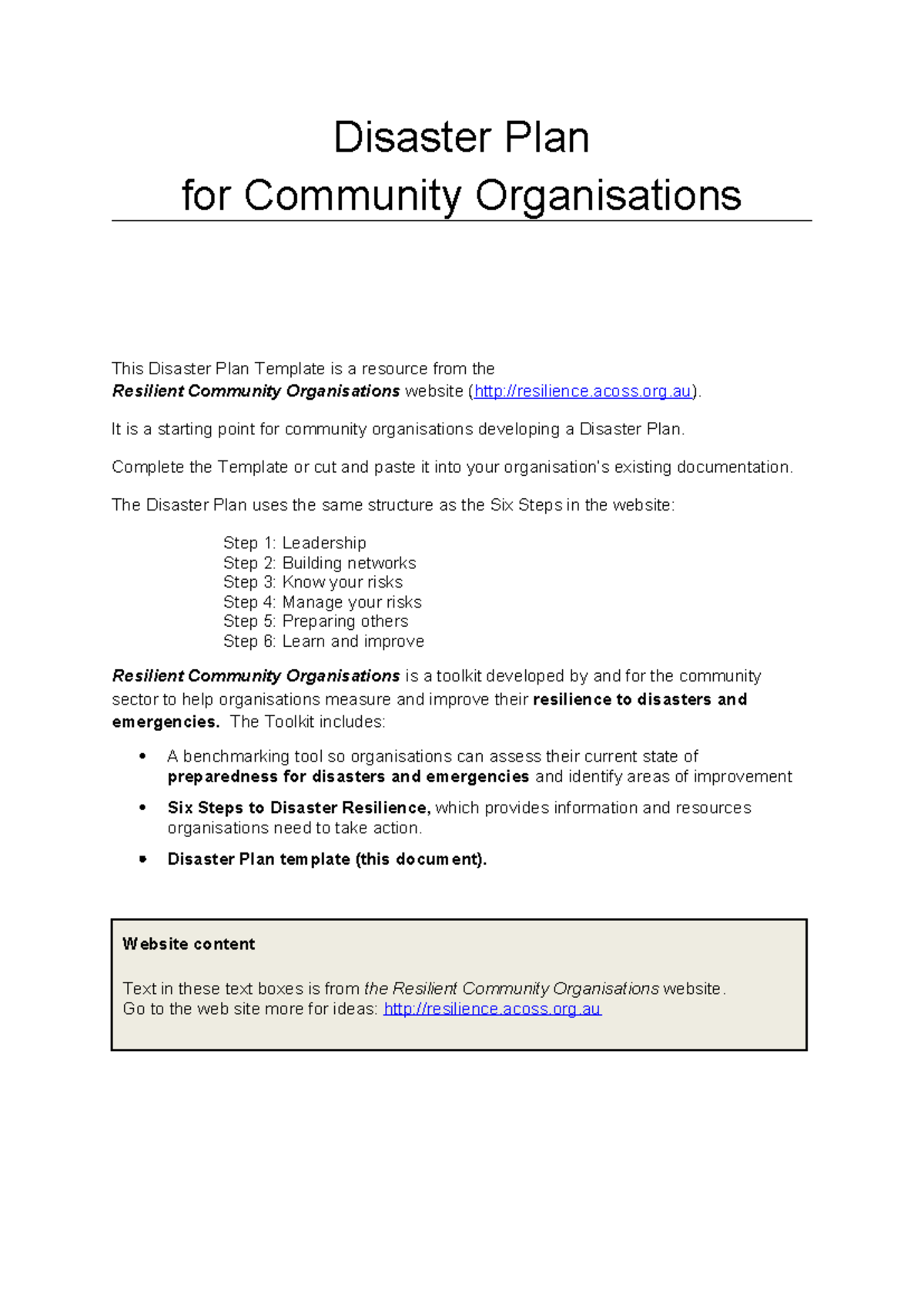 Bd008c29-disaster-plan-for-community-organisations-template-final v12 ...