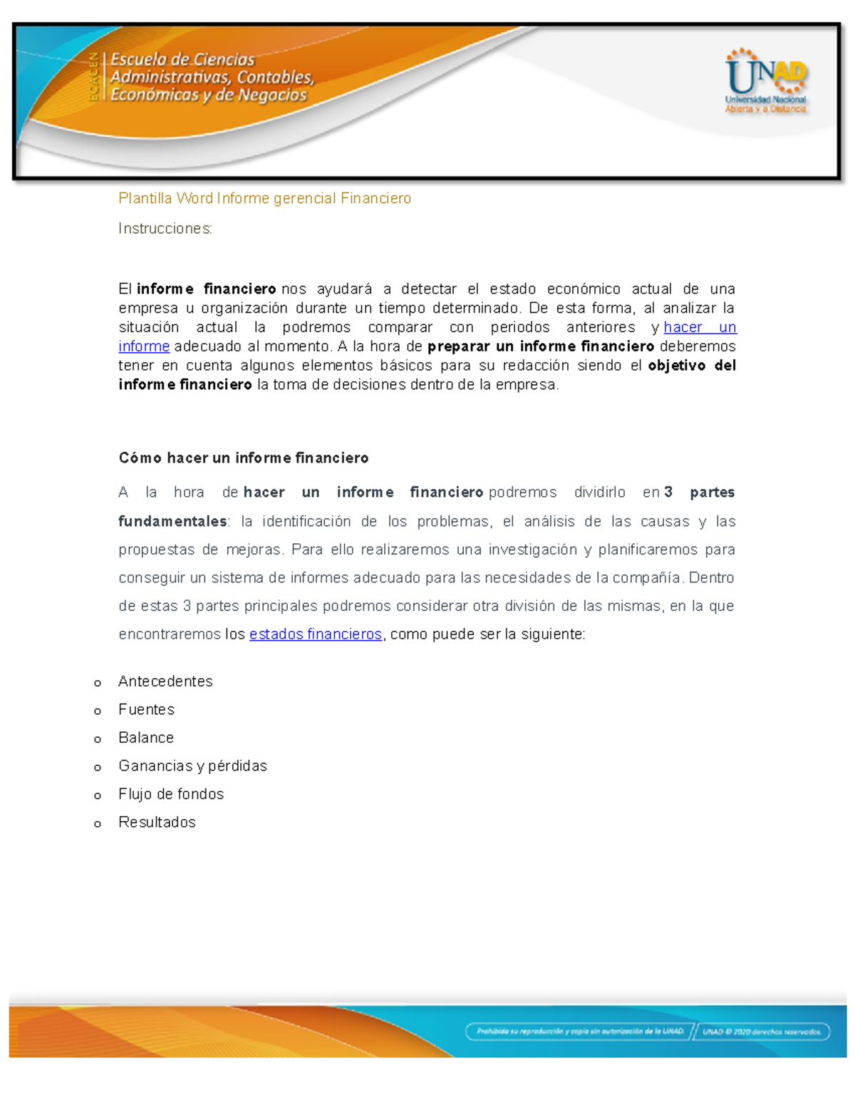 Anexo 1 - Fase 4 Plantilla Informe Gerencial Financiero - Plantilla Word  Informe gerencial - Studocu