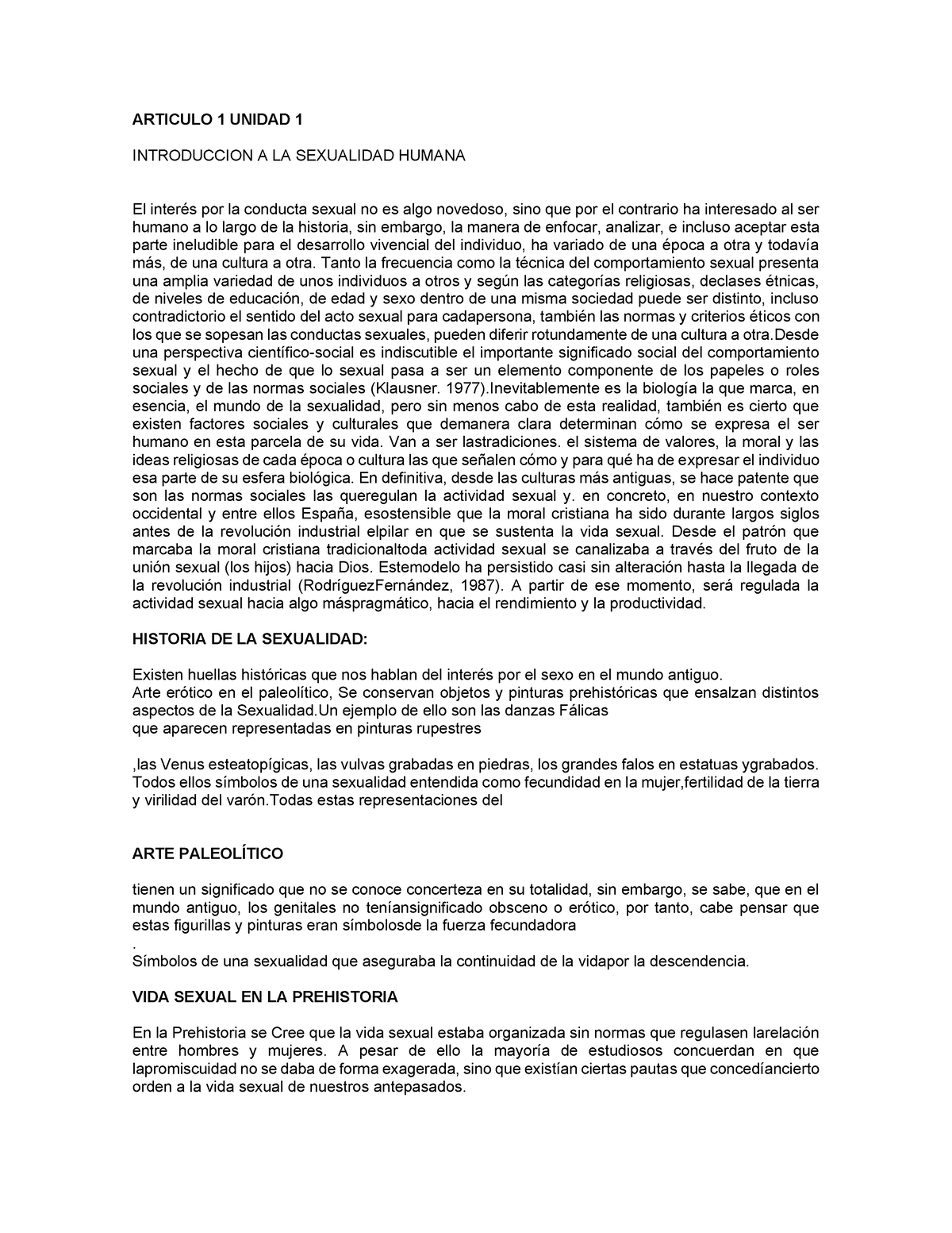 Lectura Unidad 1 Tema Articulo 1 Unidad 1 Introduccion A La Sexualidad Humana El Interés Por 2942