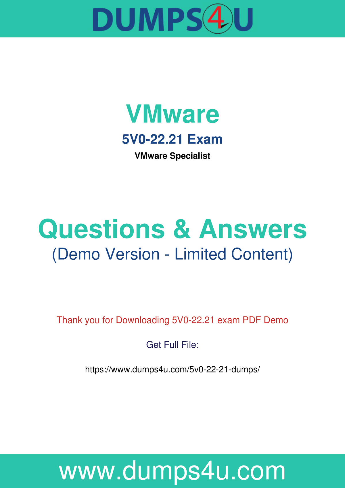 5V0-22 - Its VMware 5V0-22.21 dumps assure that it is more simple for Sns-Brigh10