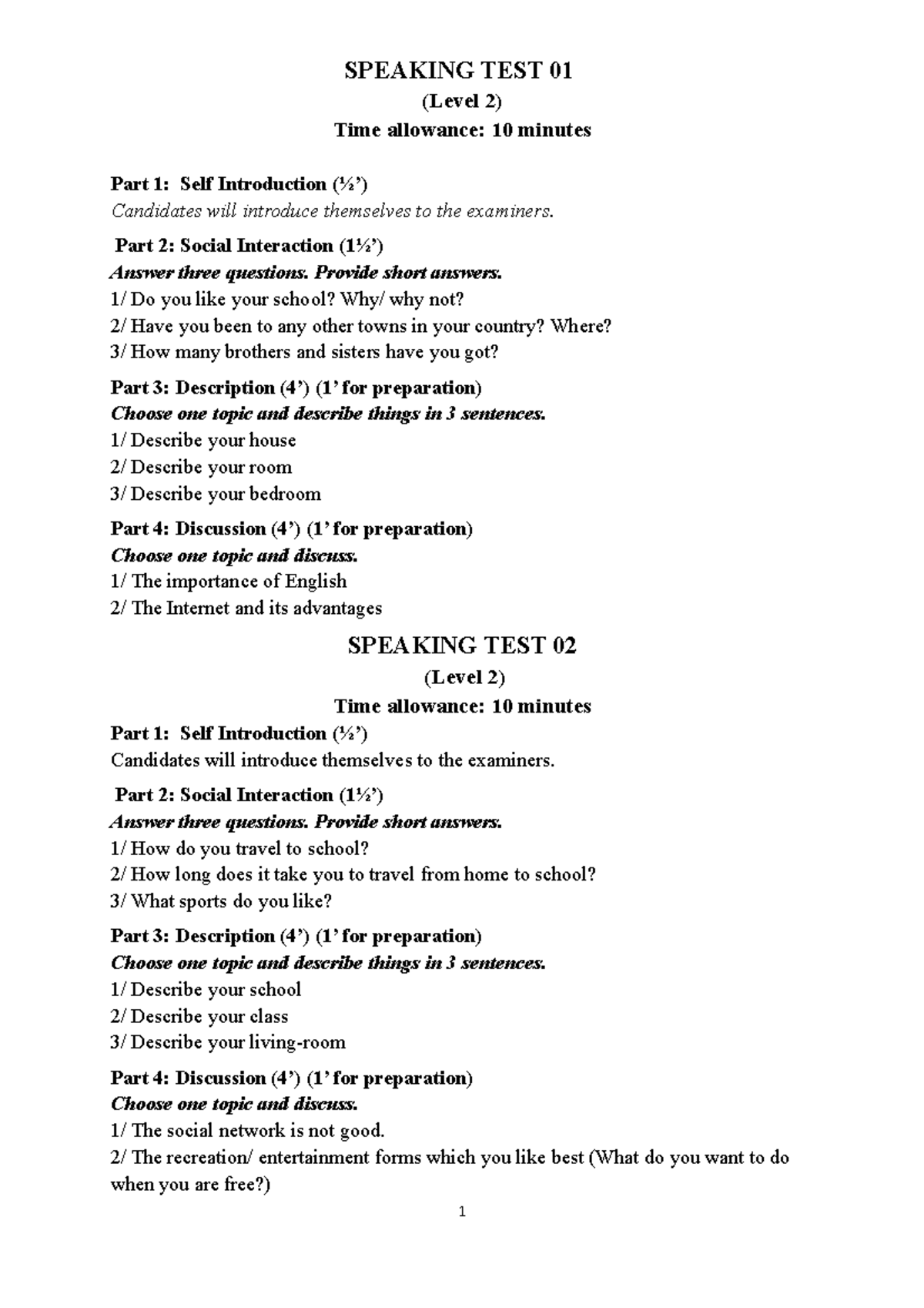 FILE 20220716 180808 DE THI Speaking A2-FLIC-2 - SPEAKING TEST 01 ...
