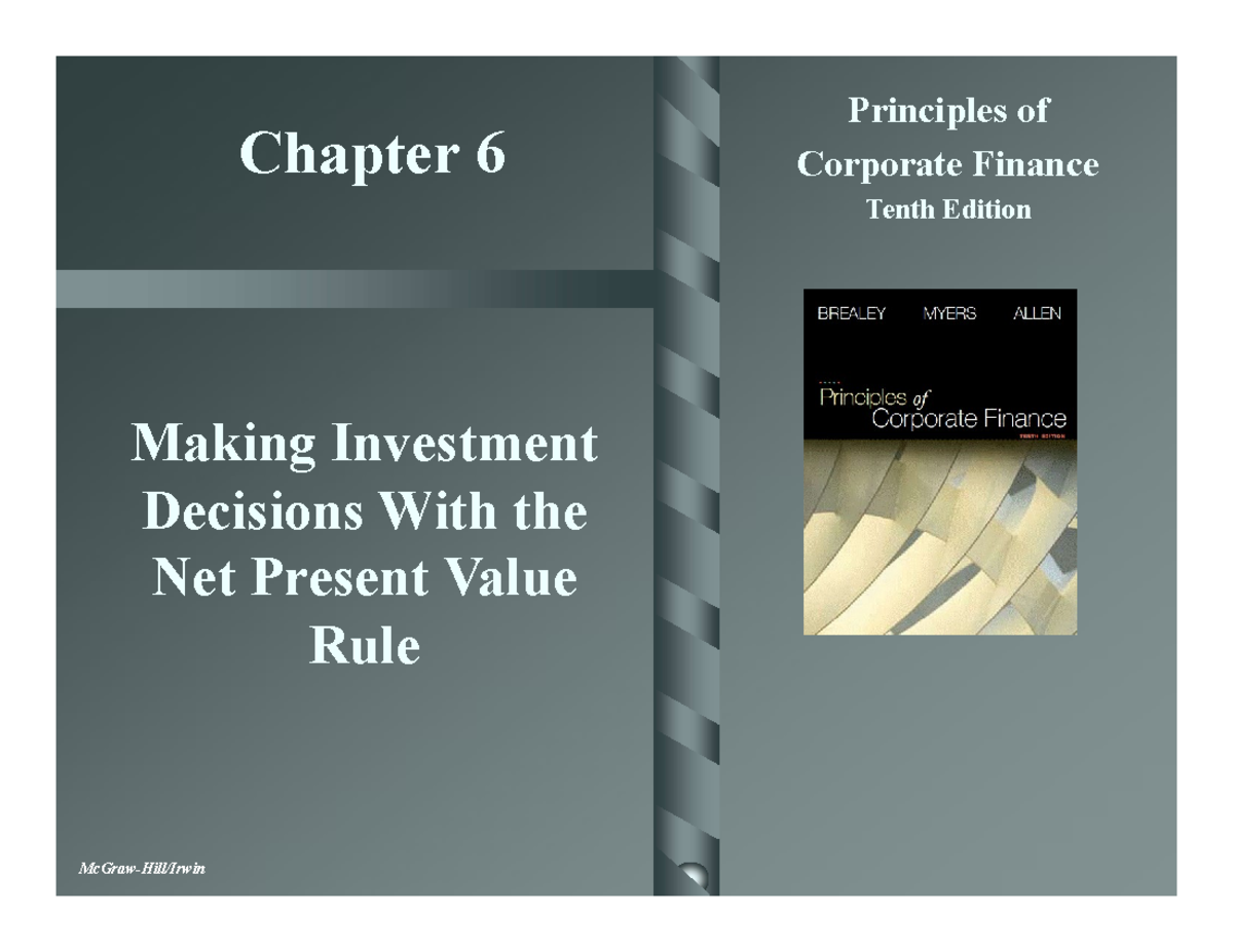 Chuong 6 Making Investment Decisions - Chapter 6 ####### Principles of ...