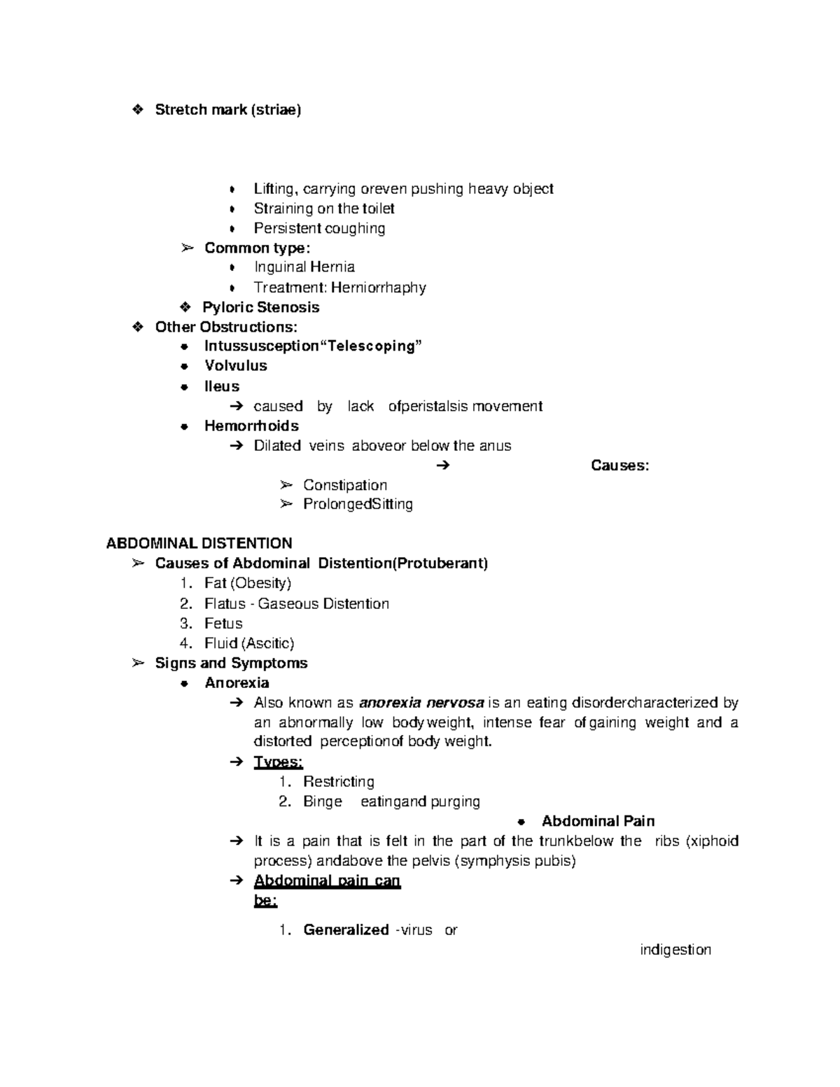Nursing Notes 30 - Stretch mark (striae) Lifting, carrying oreven ...