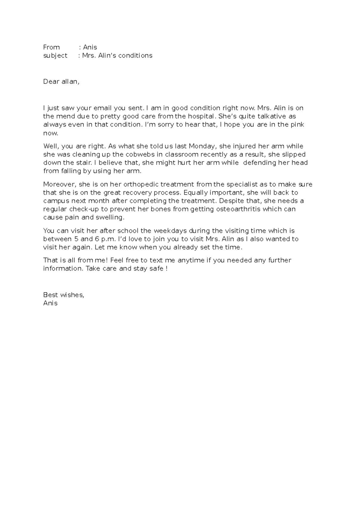 E-mail - don't use it, it's full of nonsense - From : Anis subject ...