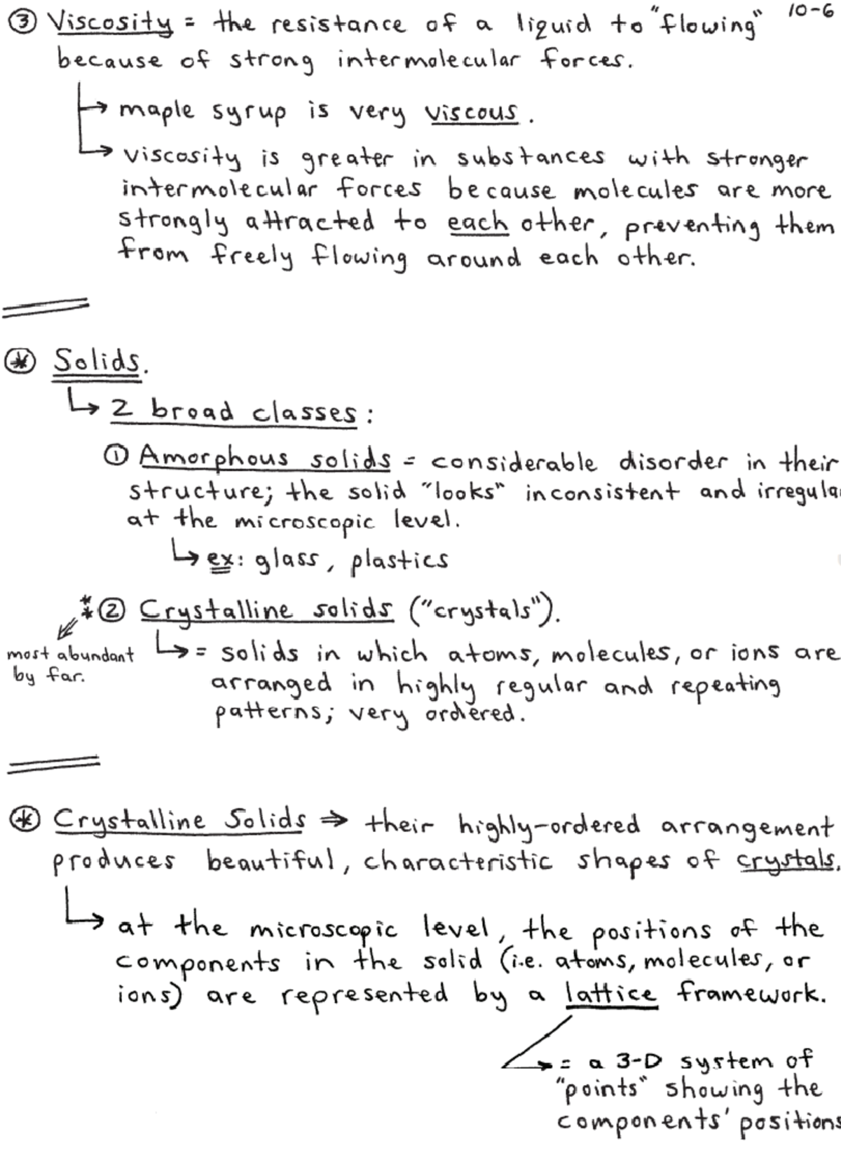 U - Liquids and solids sec 1 - notes - Viscosity the resistance of to ...