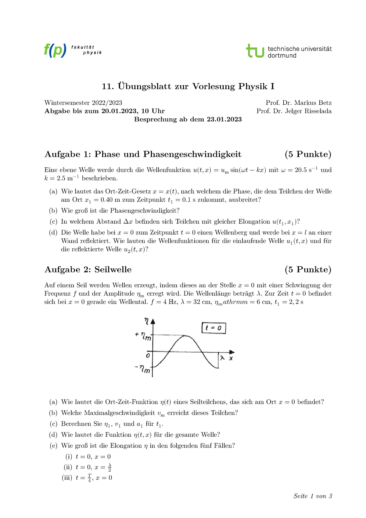 Physik I Blatt Bungsblatt Bungsblatt Zur Vorlesung Physik I Wintersemester