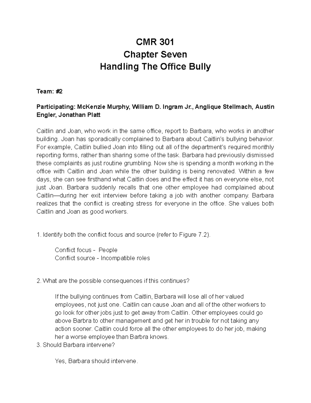 module-8-handling-the-office-bully-case-cmr-301-chapter-seven