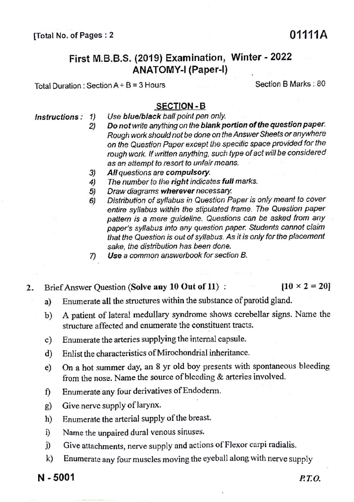 UT Paper 2023 - Mbbs undergrad - Studocu