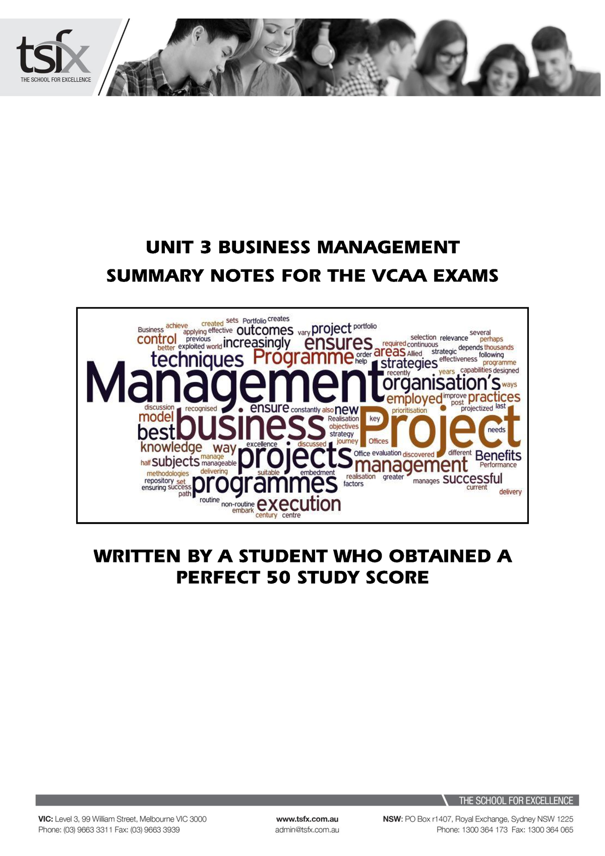 4 - A+ Student-Notes-Business-Management-Unit 3 - Area Of Study 1 ...