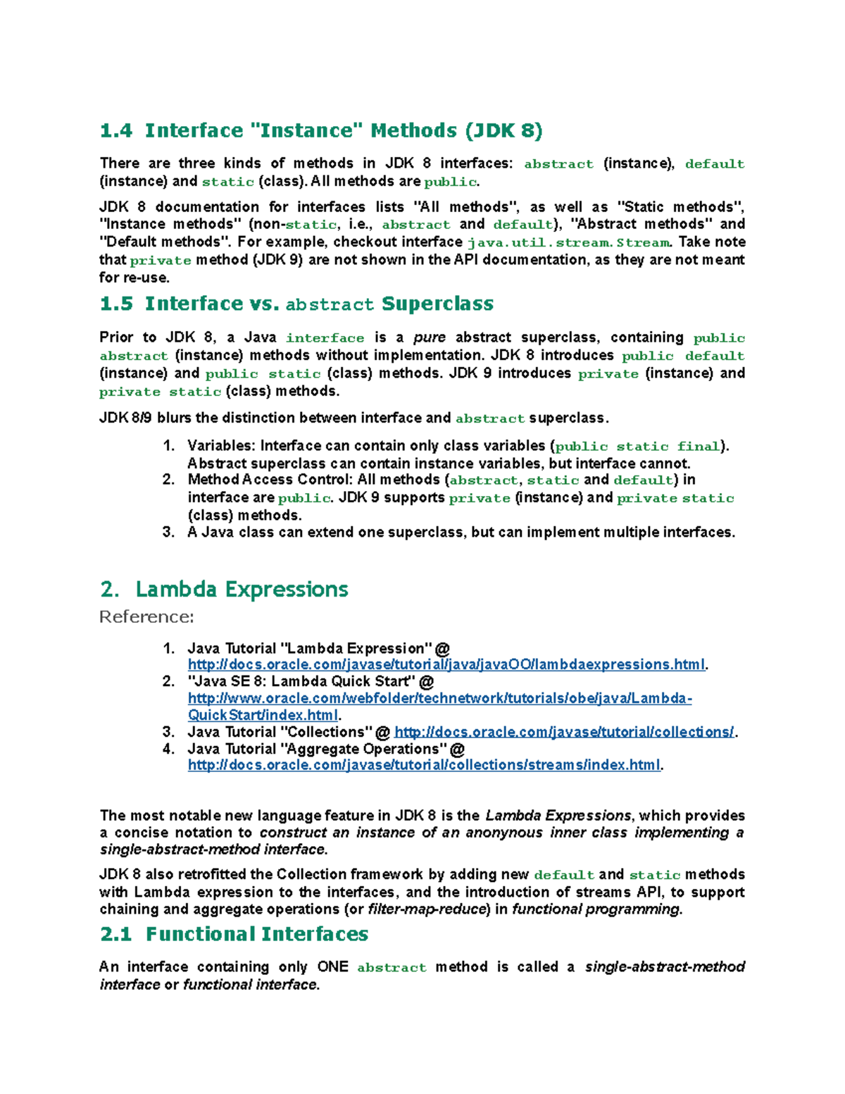 Java Programming Tutorial 89 - 1 Interface "Instance" Methods (JDK 8 ...