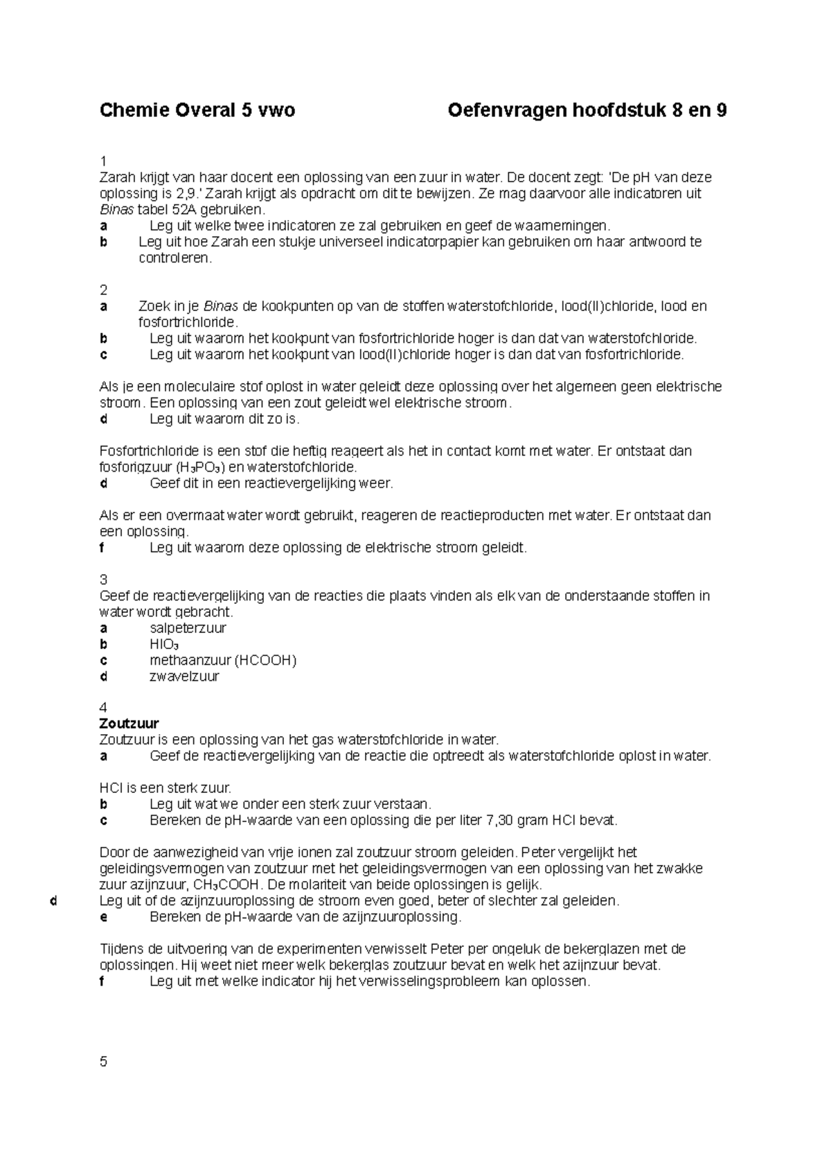 Chemie+Overal+5+vwo+oefenvragen+hoofdstuk+8 en 9 - Chemie Overal 5 vwo ...
