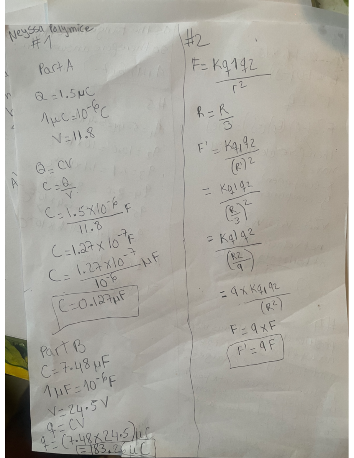 Neyssa exam sheet - PHY 2053 - Studocu