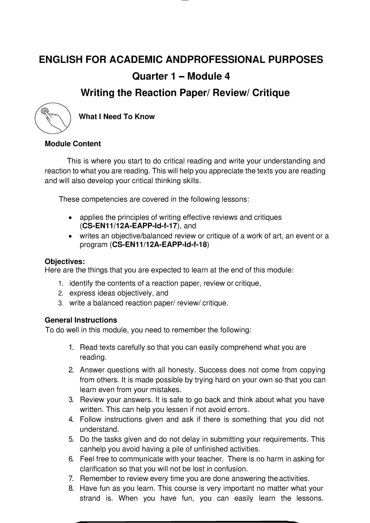 module-4-for-eapp-review-reaction-paper-critique-english-studocu