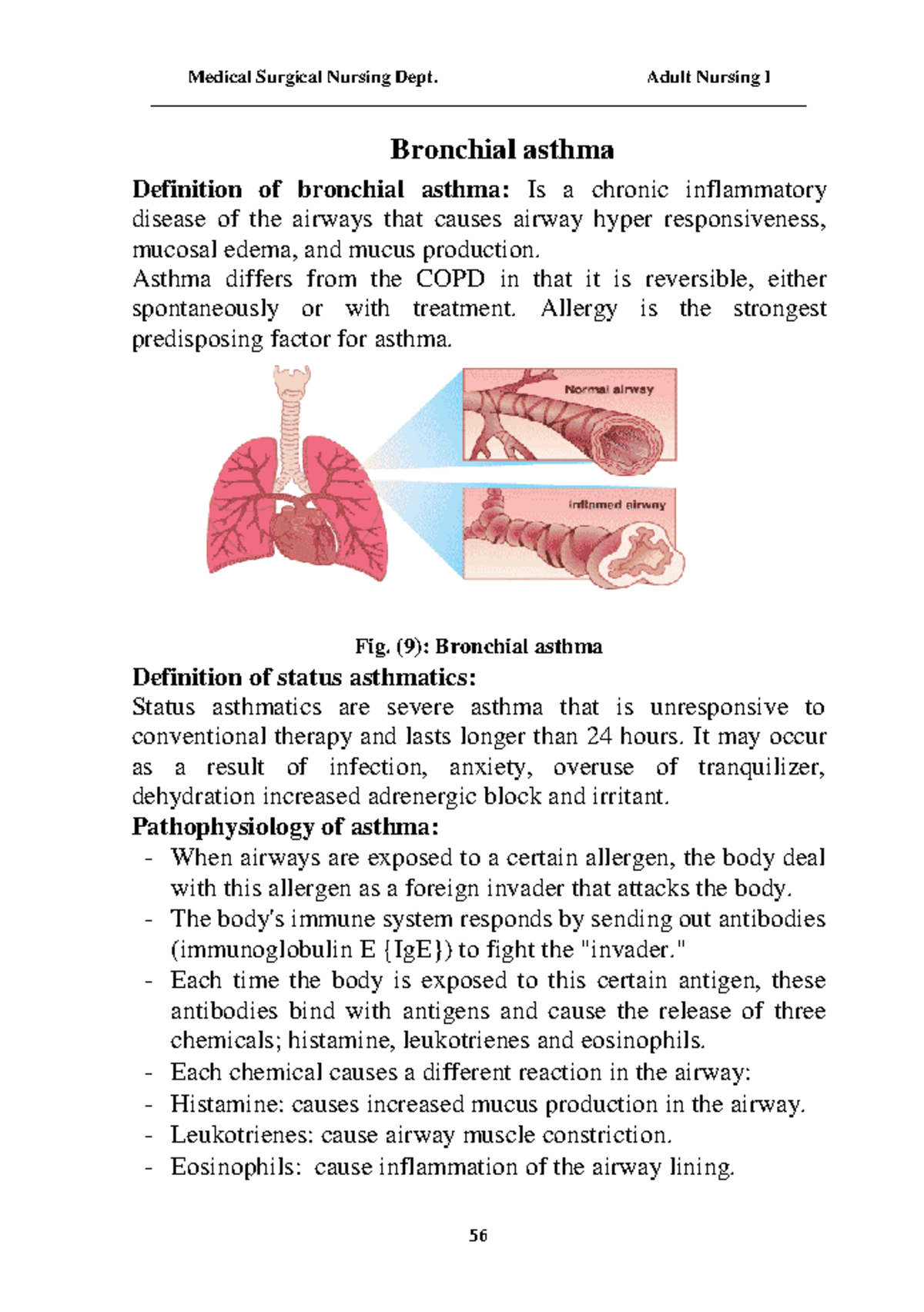 Bronchial Asthma - Asthma Differs From The COPD In That It Is ...