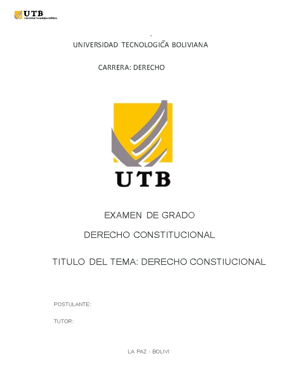 Derecho Constitucional, Introduccion De Los Contenidos - , UNIVERSIDAD ...