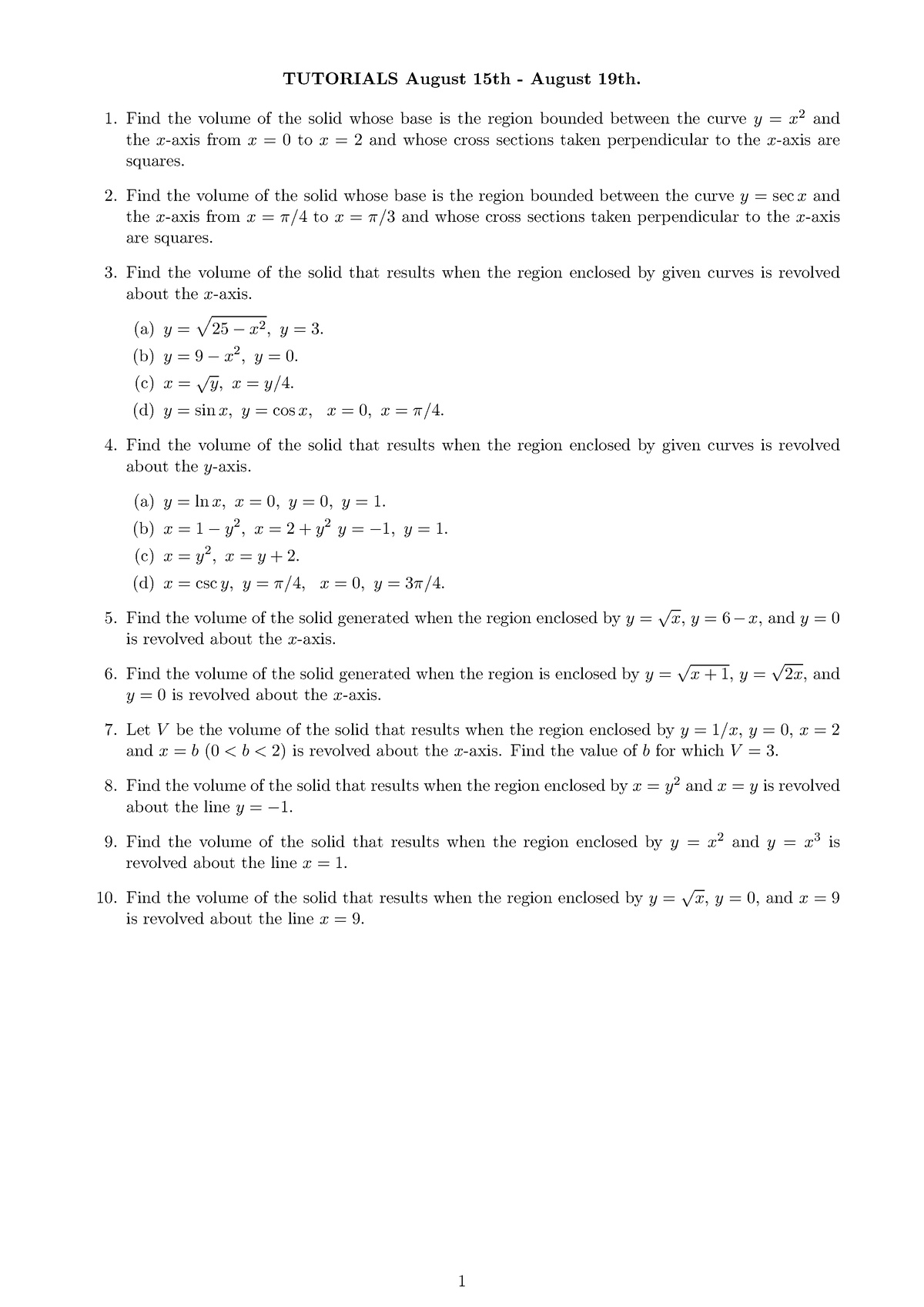 Tutorial WEEK 3 2022 - MATH1034 - Wits University - StuDocu