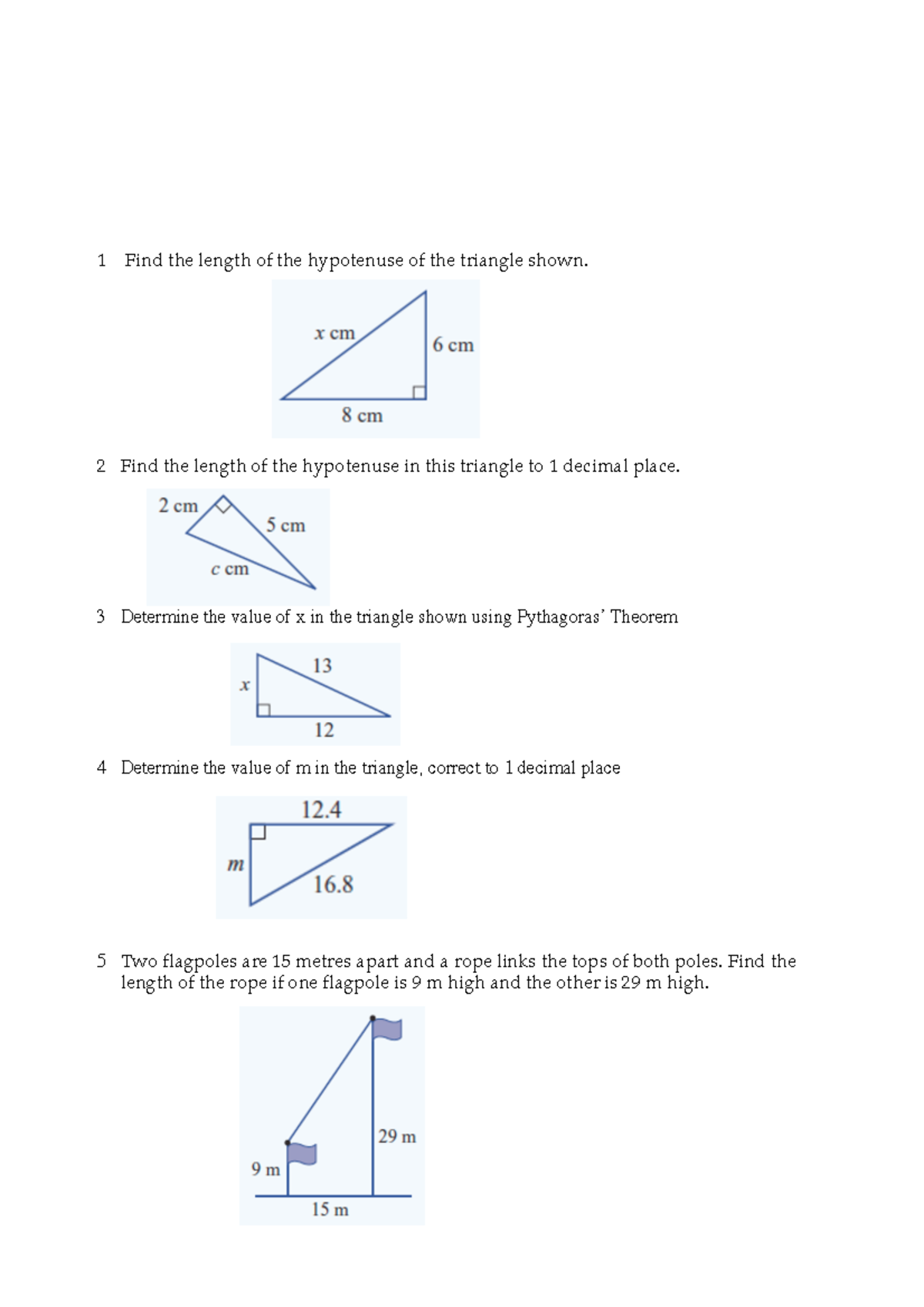 Trigonometry Test Year 10 Mathematics Trigonometry Practice Test 1 1 Find The Length Of The 1468