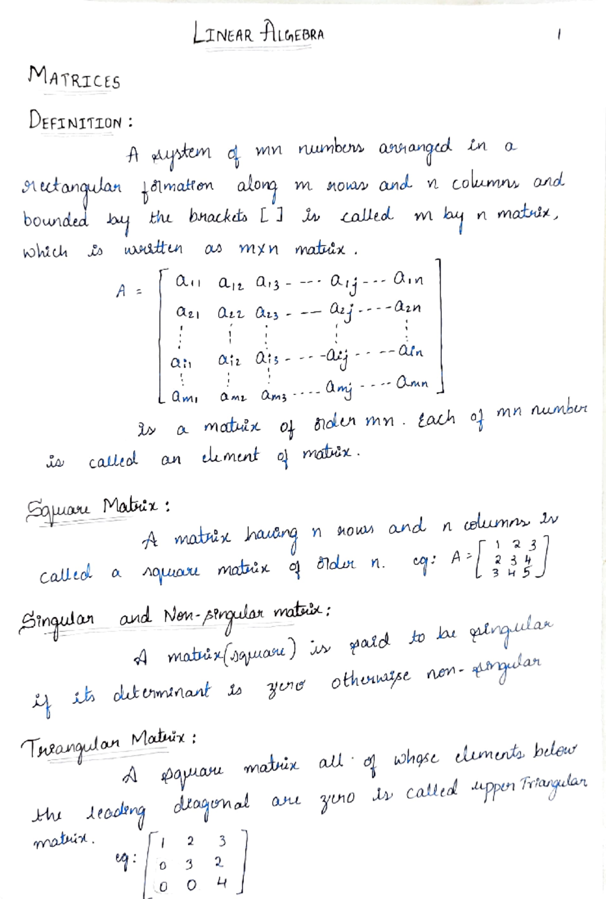 Linear Algebra - Mathematics for Computer Science - Studocu