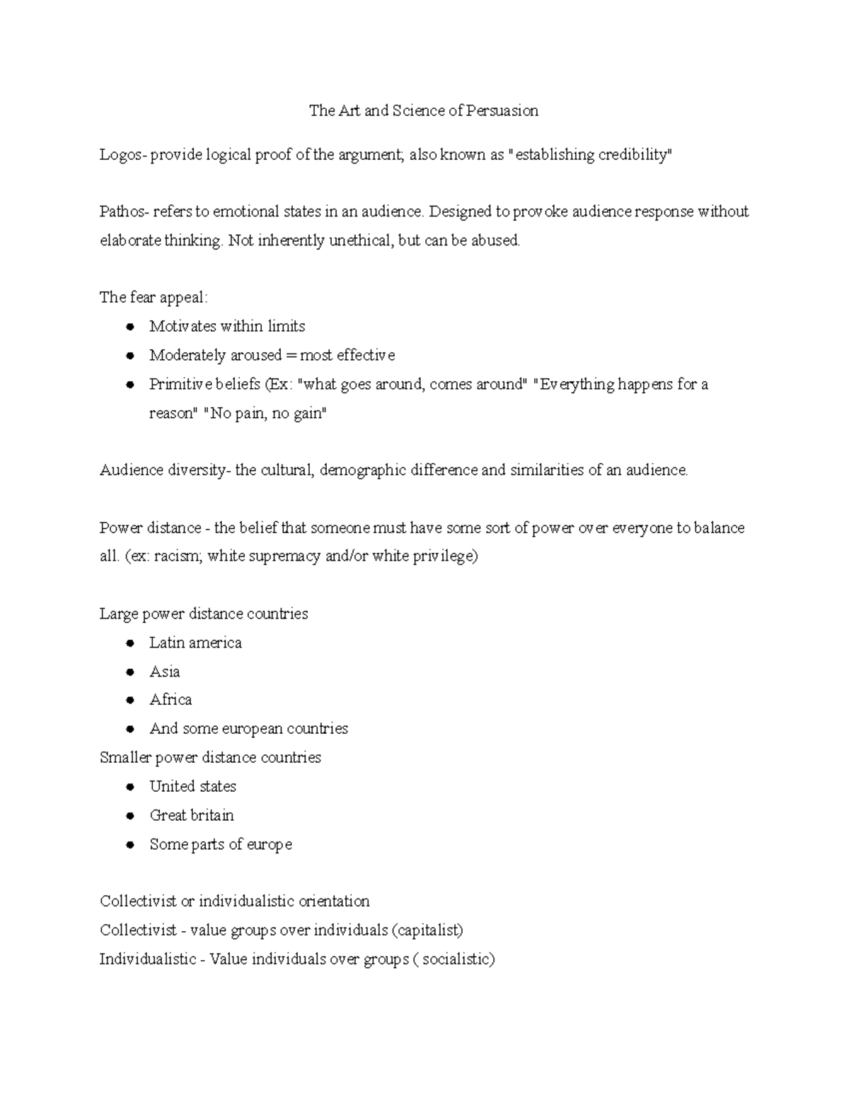 Comm 105- Persuasion Notes Pt1 - The Art and Science of Persuasion ...