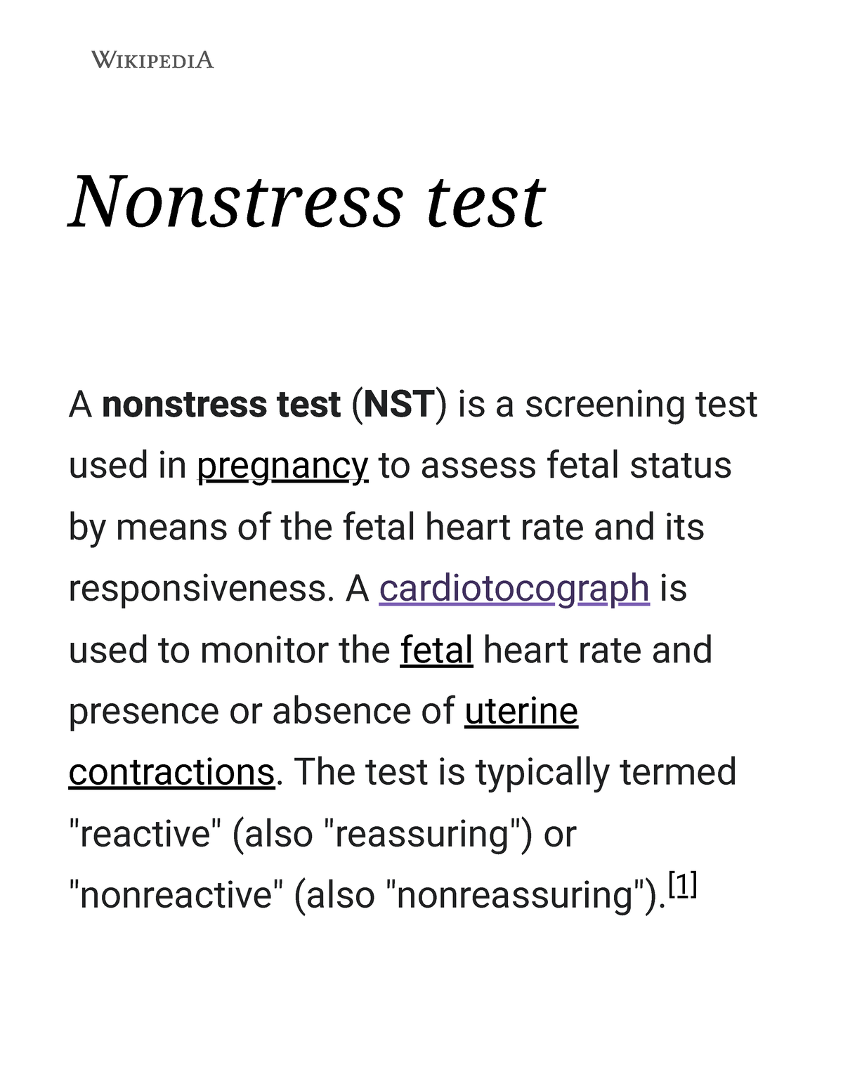 Monitoring fœtal — Wikipédia