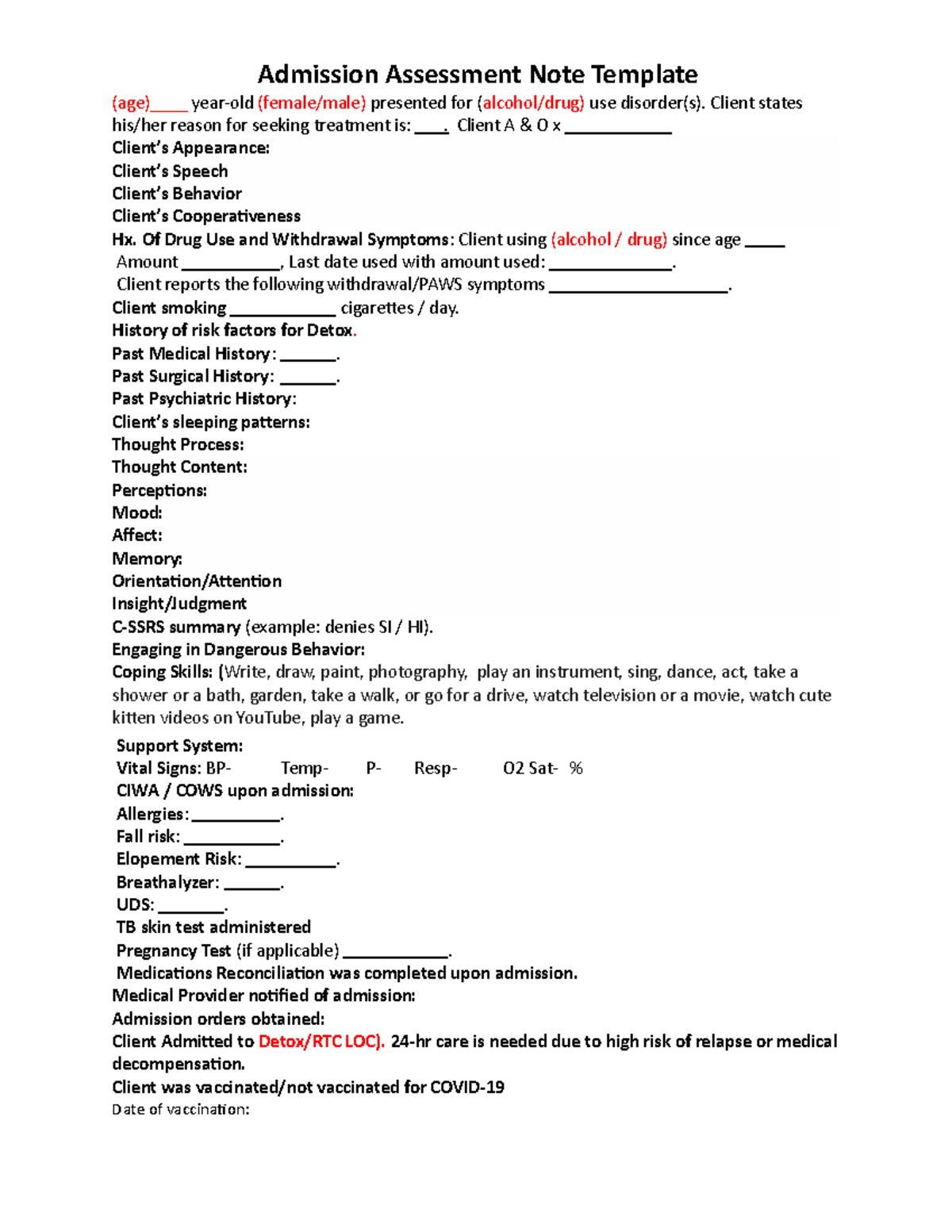 Admission Note Examples:  From Average To Amazing (Fast!) - v4e31pl