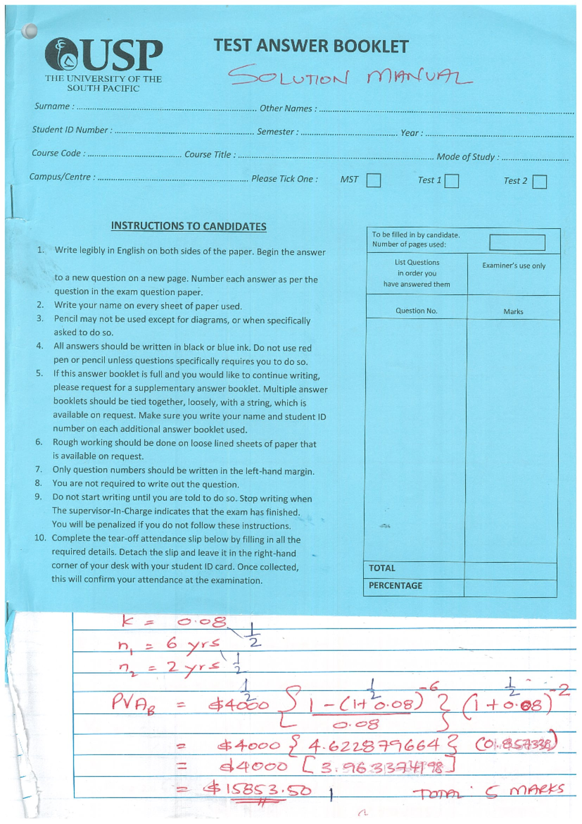 AF208 MST S2 2019 Section B Solution - Introduction to accounting and ...