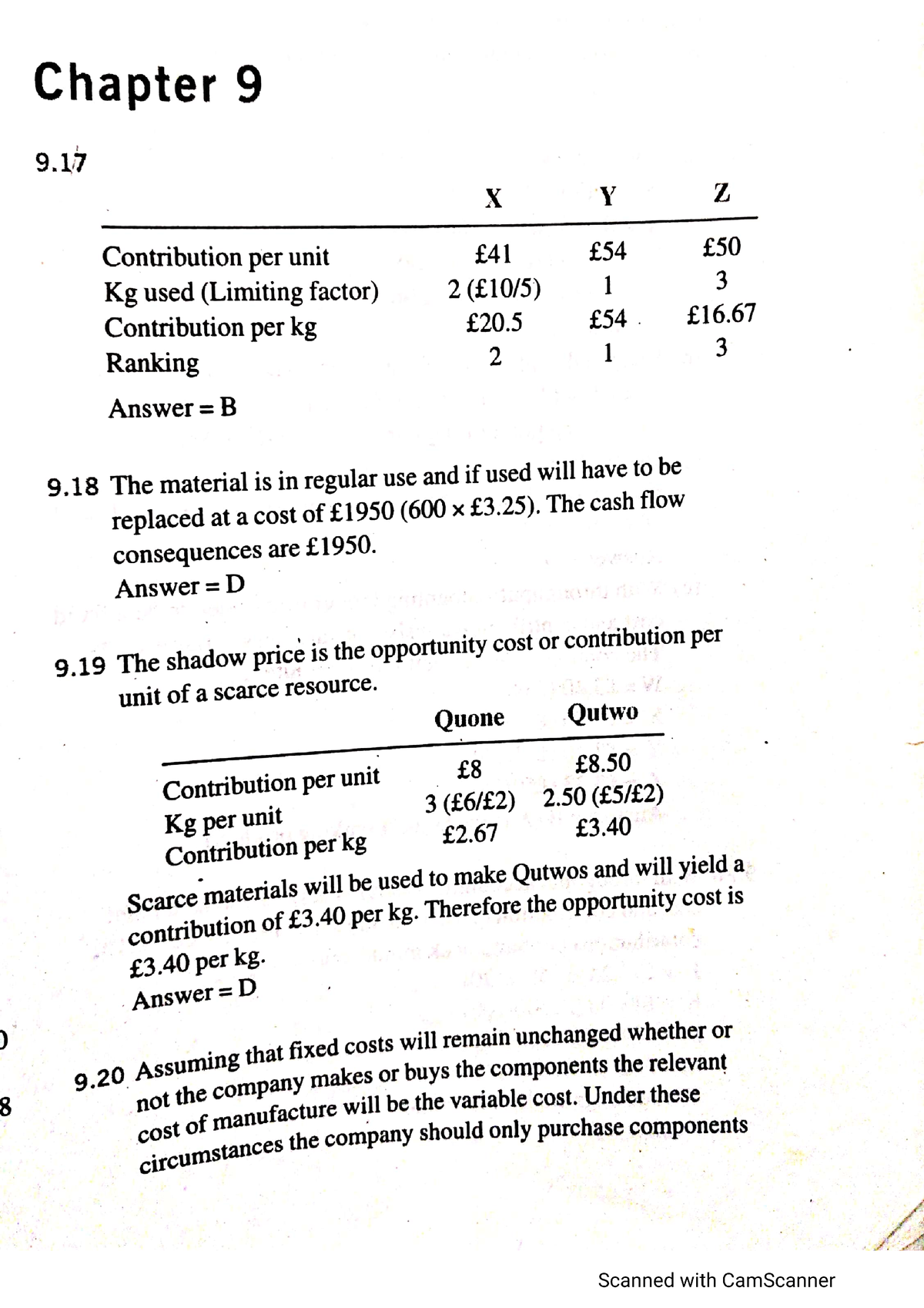 Chapter 9 Solution Managerial Accounting - Accounting & Finance - Studocu