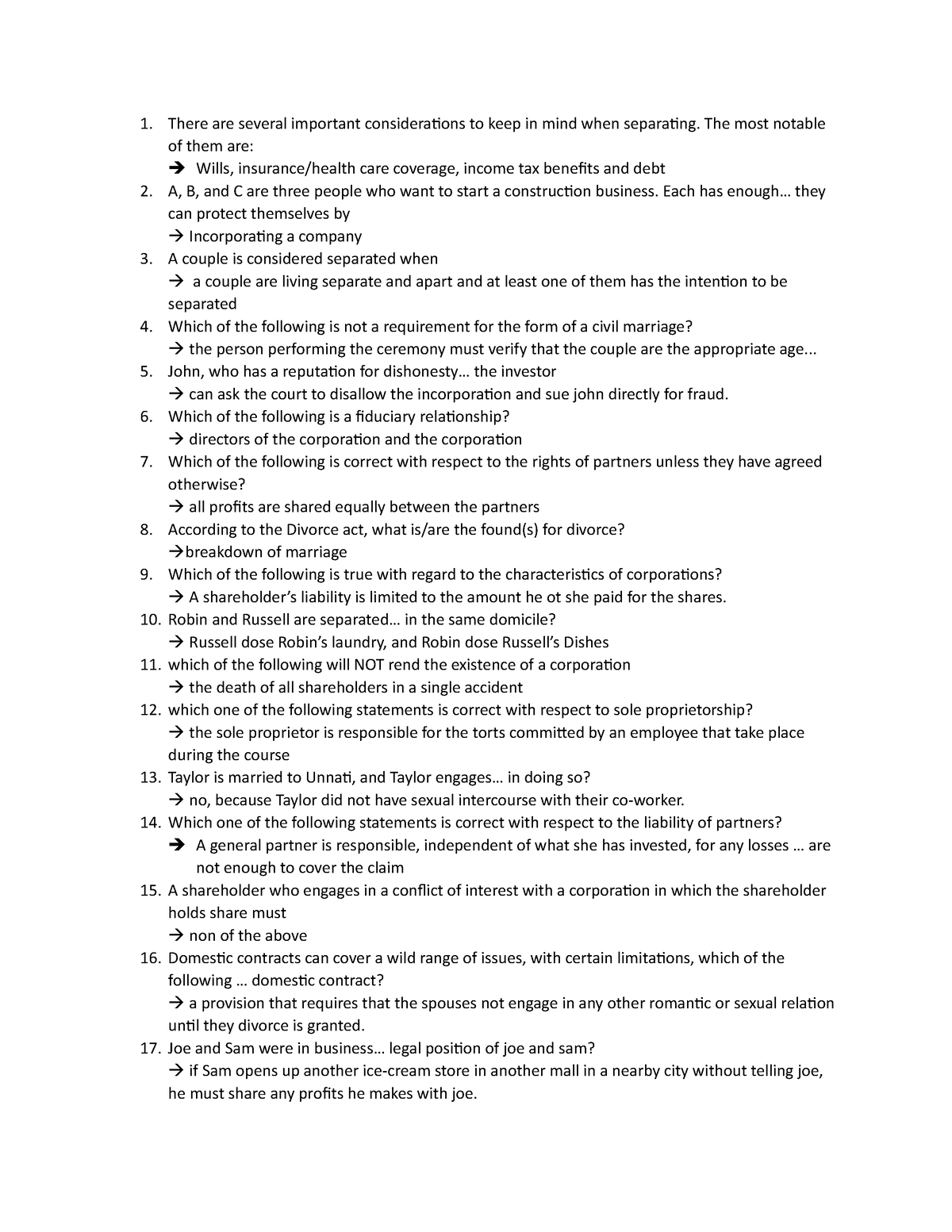 Law quiz #2 - CSC Volume ONE Questions - There are several important ...