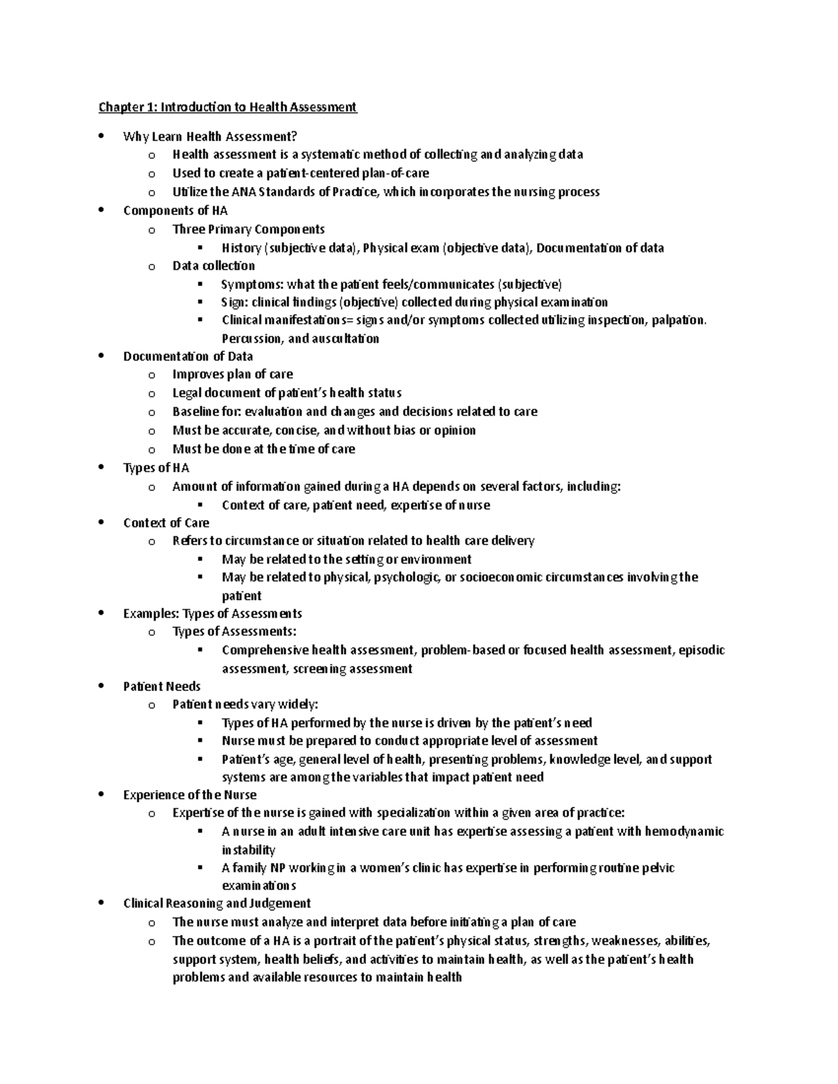 HA Chap 1 Notes - Powerpoint Slides - Chapter 1: Introduction To Health ...