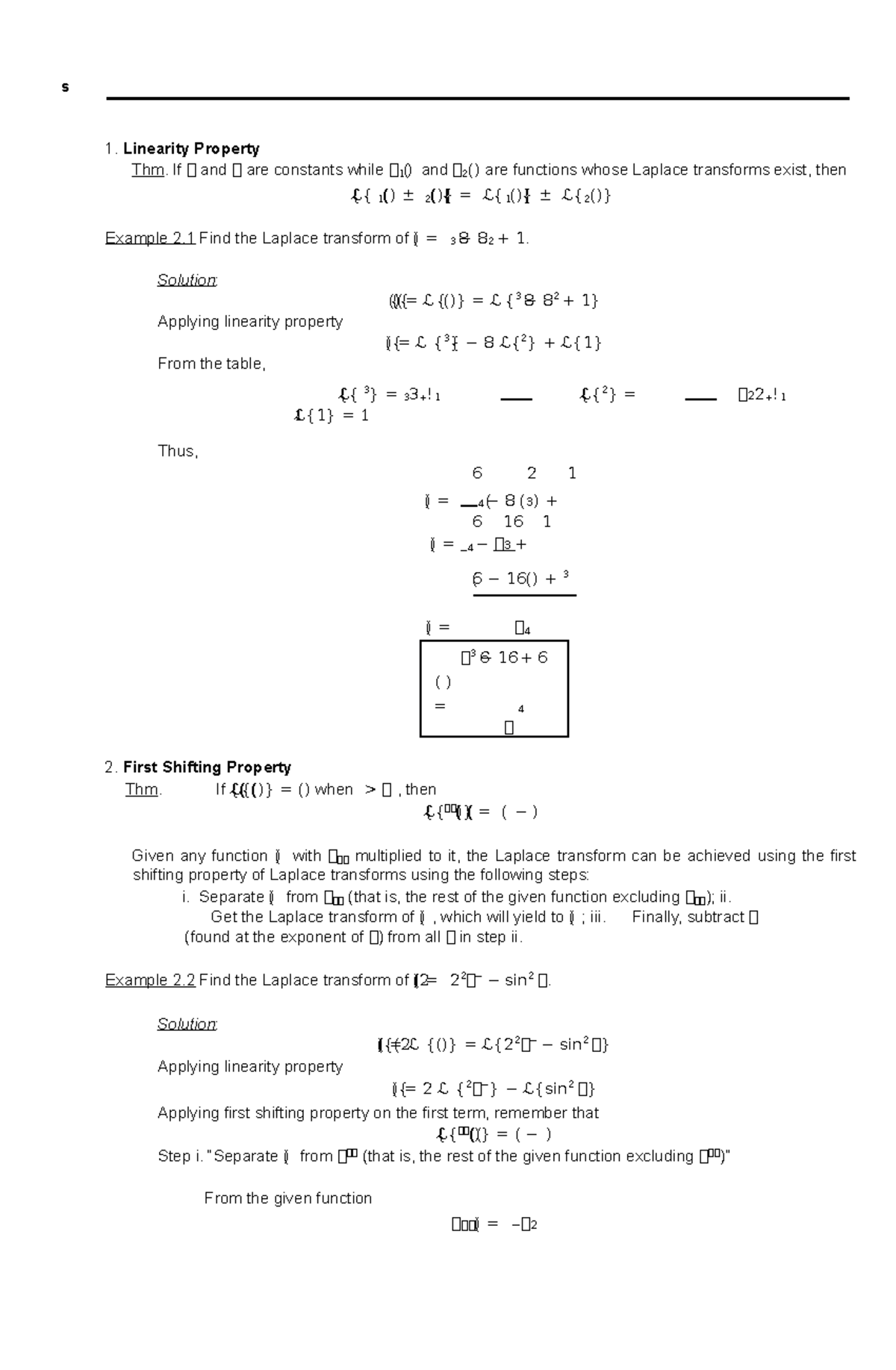 Adv. Math for Engineers - s Linearity Property Thm. If 𝐀 and 𝐀 are ...