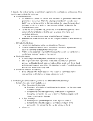 Chapter 7 answers - Theories of Personality Henley class. These notes ...