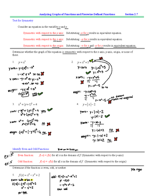 2.8- The Algebra of functions - The Algebra of Functions Section 2 ...