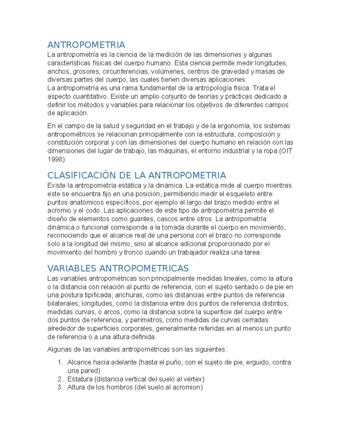 Medidas sirven antropometricas las para me que