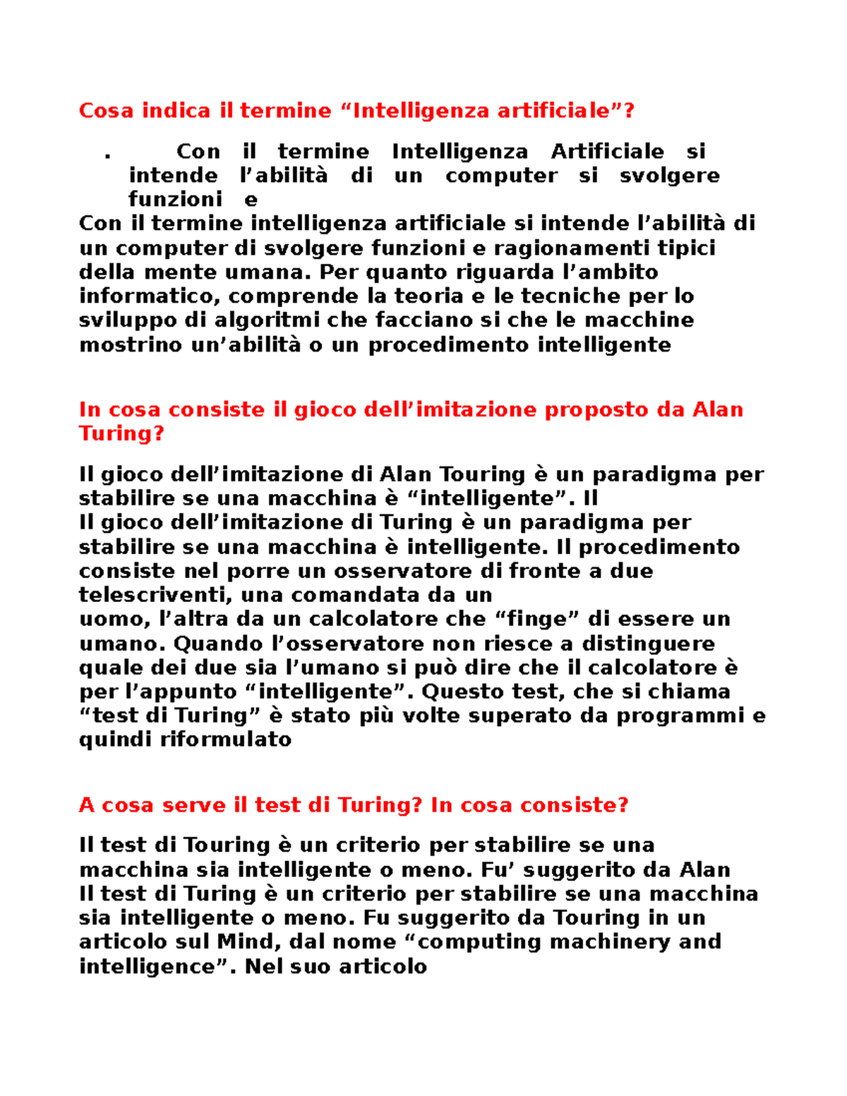 26 - ESERCITAZIONE DOMANDE LEZIONE 26 - Cosa Indica Il Termine ...