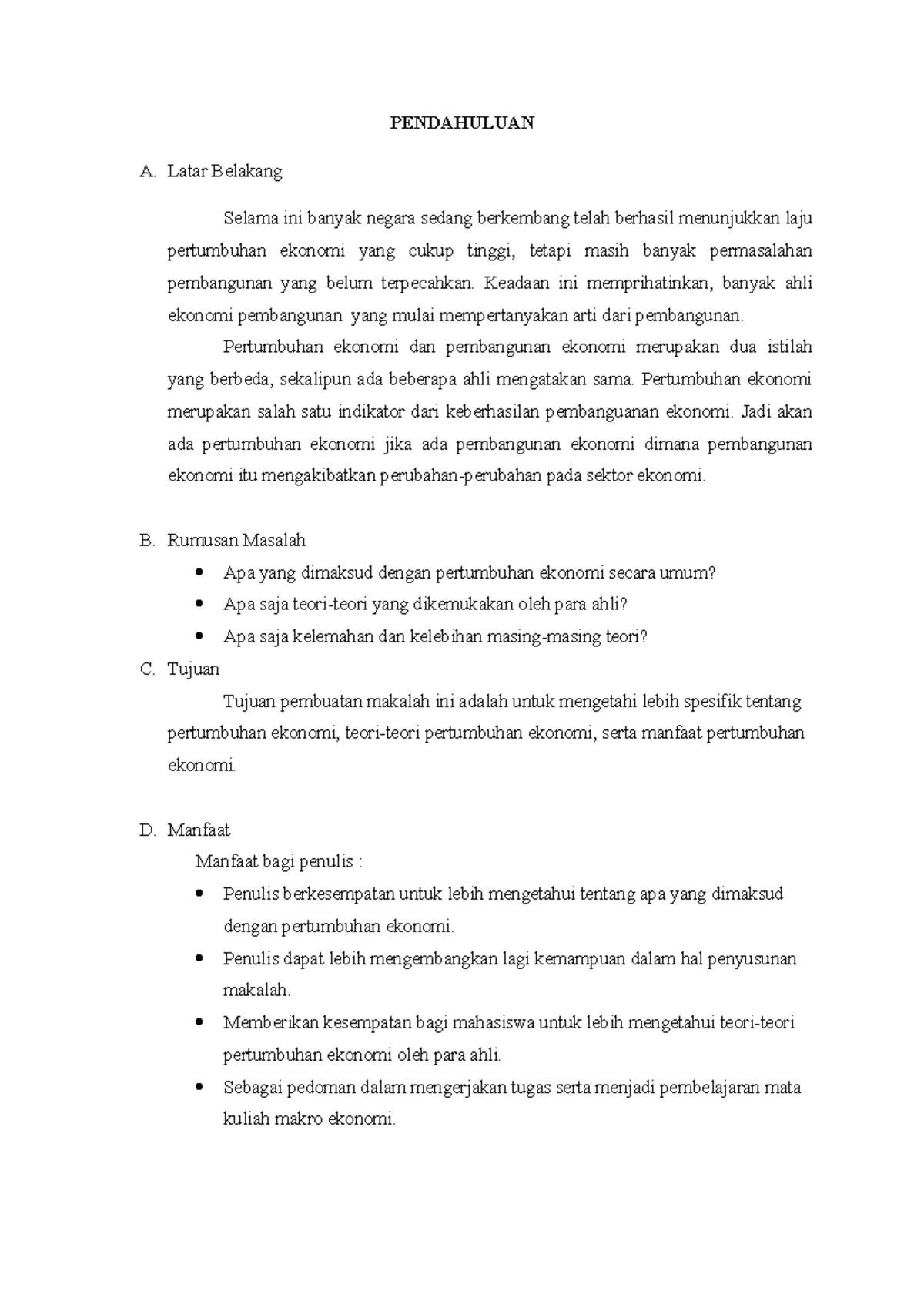 Pendahuluan - PENDAHULUAN A. Latar Belakang Selama ini banyak negara