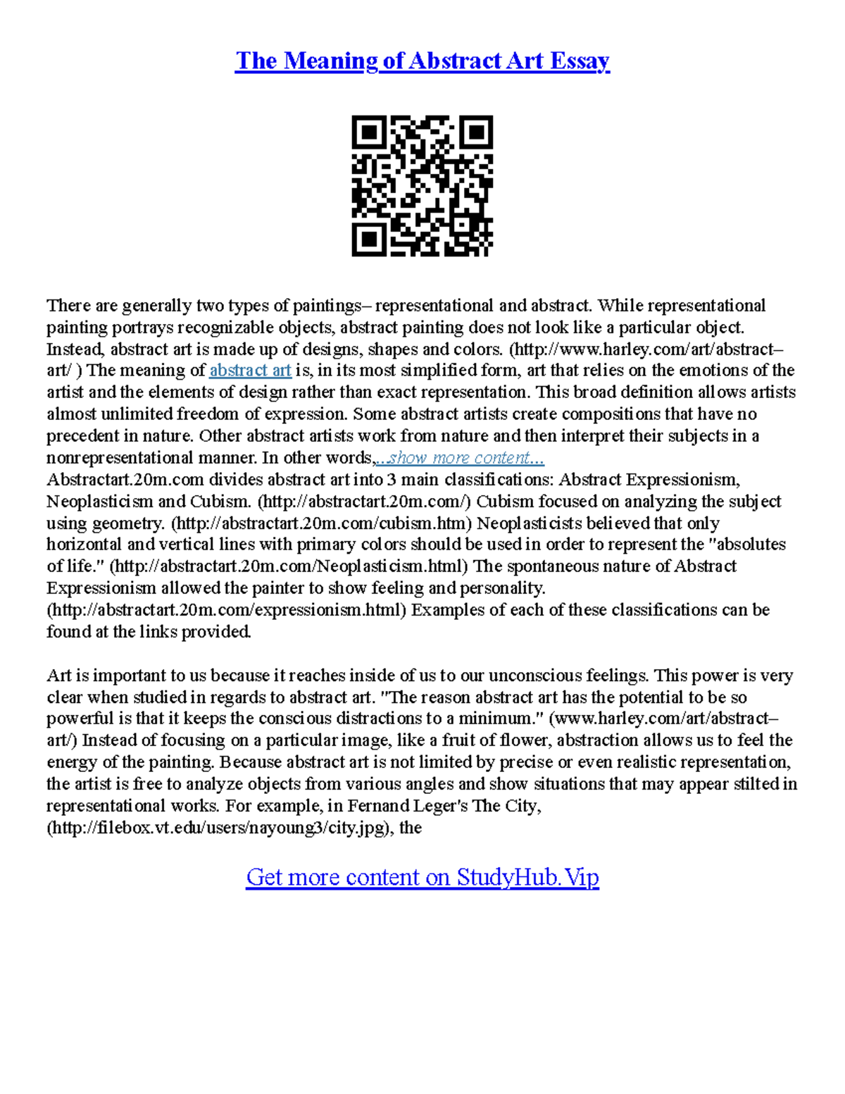 What Is An Illustration Essay The Meaning of Abstract Art Essay There